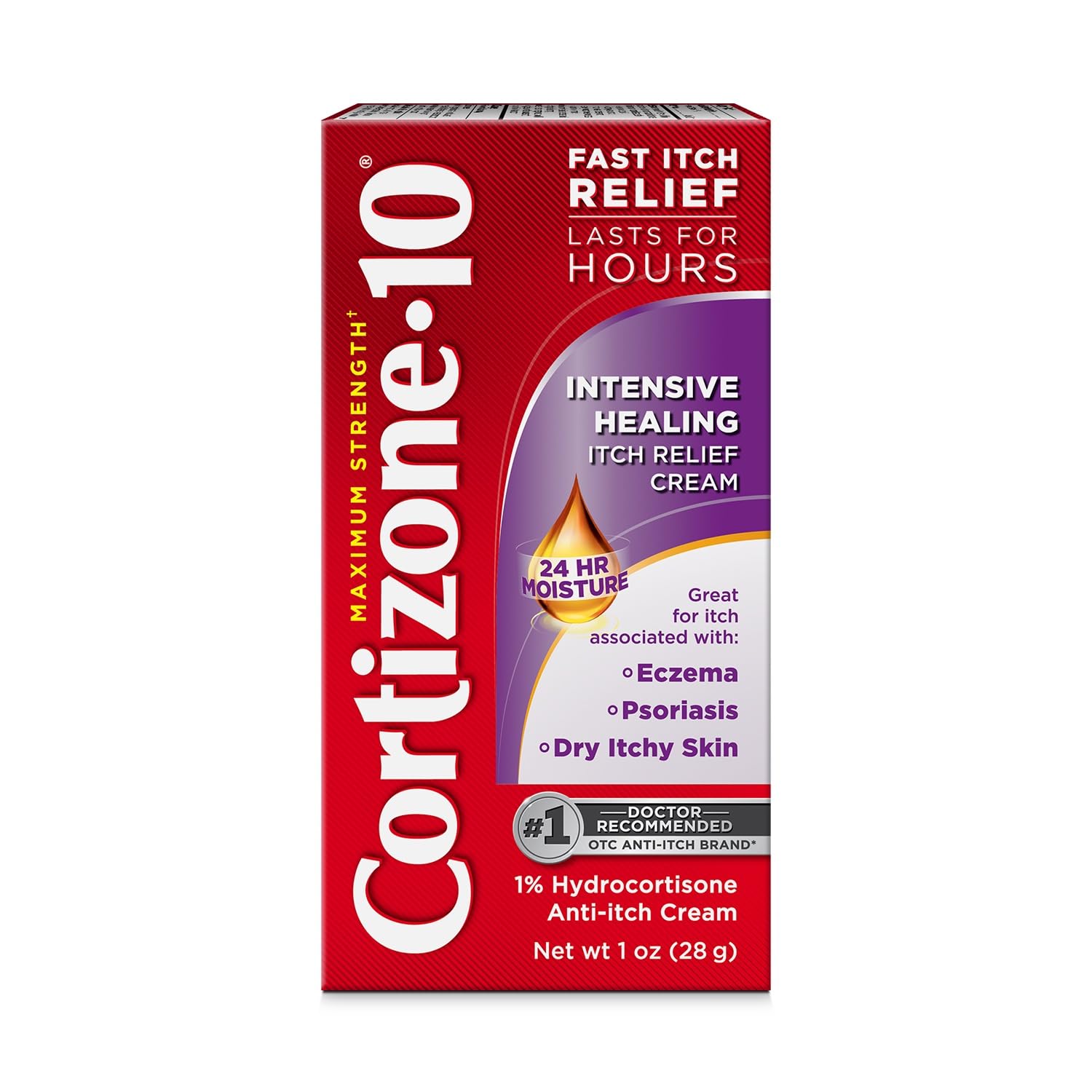 Cortizone-10 Maximum Strength Intensive Healing Itch Relief Cream, 1% Hydrocortisone, Fast-Acting, Anti-Itch Cream for Bug Bites, Rash, Eczema, Psoriasis, Poison Ivy, Oak, Sumac & More, 1 oz Cortizone 10 buy supplements canada