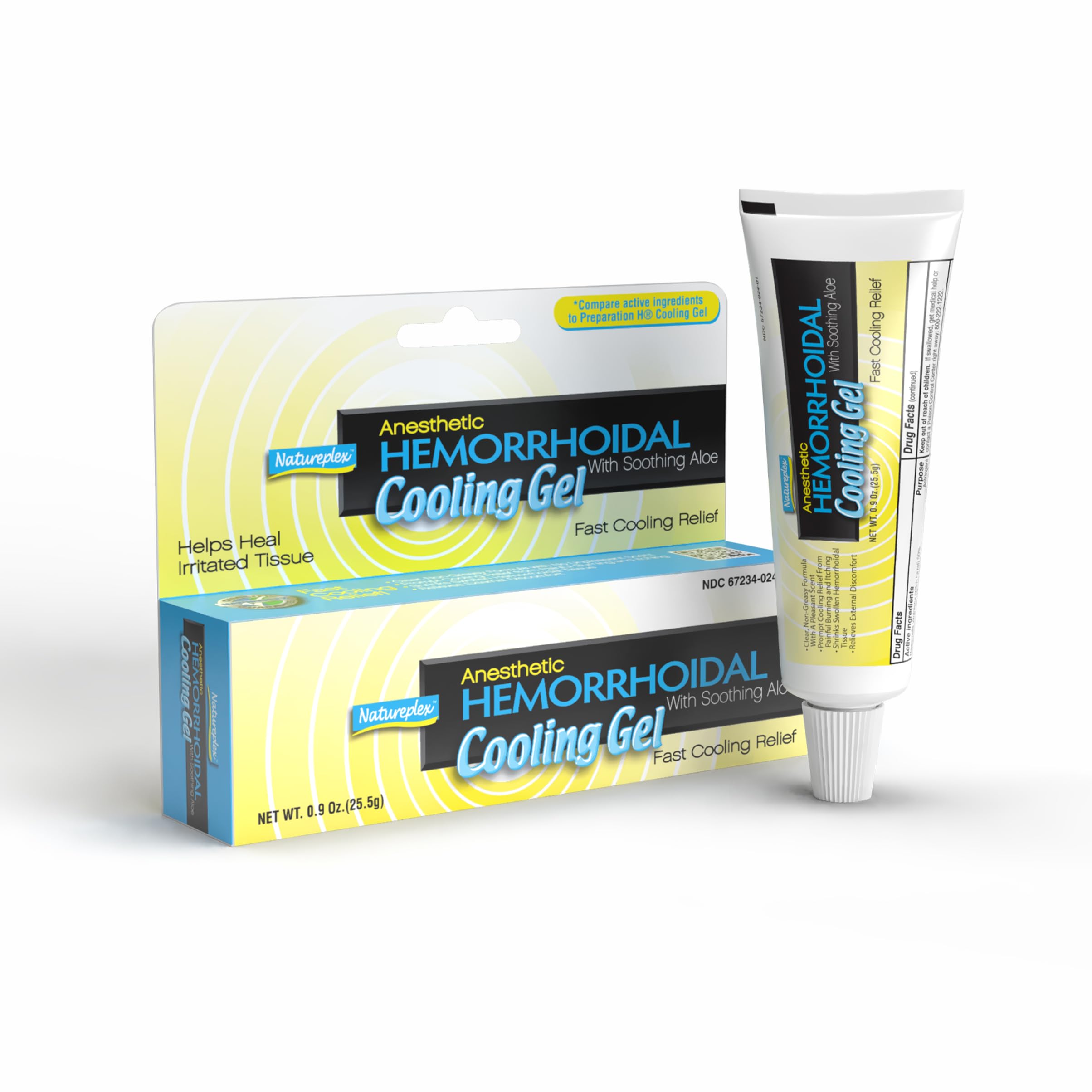 Natureplex Hemorrhoidal Cooling Gel with Witch Hazel, Aloe, and Phenylephrine for Maximum Relief, 0.9 oz (Pack of 4) - Made in USA Natureplex buy supplements canada
