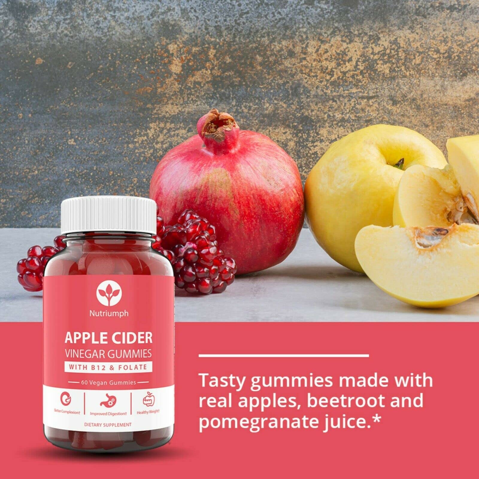 Nutriumph Apple Cider Vinegar Gummies with The Mother Vegan – Weight Loss, Detox Nutriumph buy supplements canada