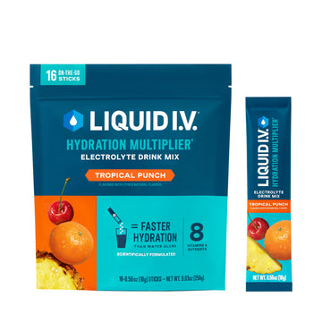 Liquid I.V.® Hydration Multiplier - Tropical Punch | Electrolyte Powder Drink Mix | 1 Pack (16 Servings) Liquid I.V. buy supplements canada