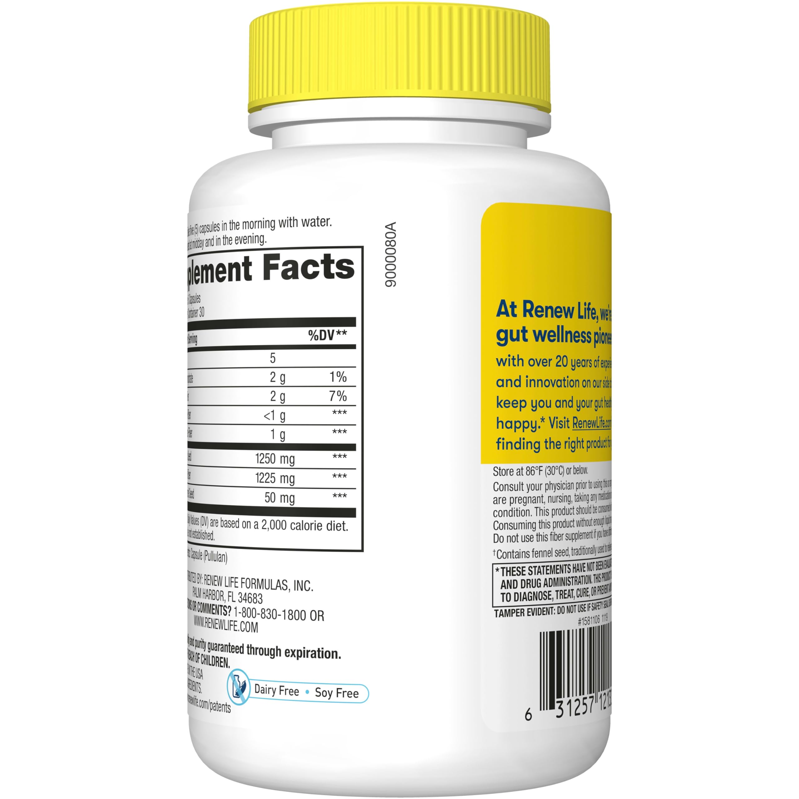 Renew Life Adult Daily Digestive Prebiotic Fiber, 150 Vegetarian Capsules Renew Life buy supplements canada