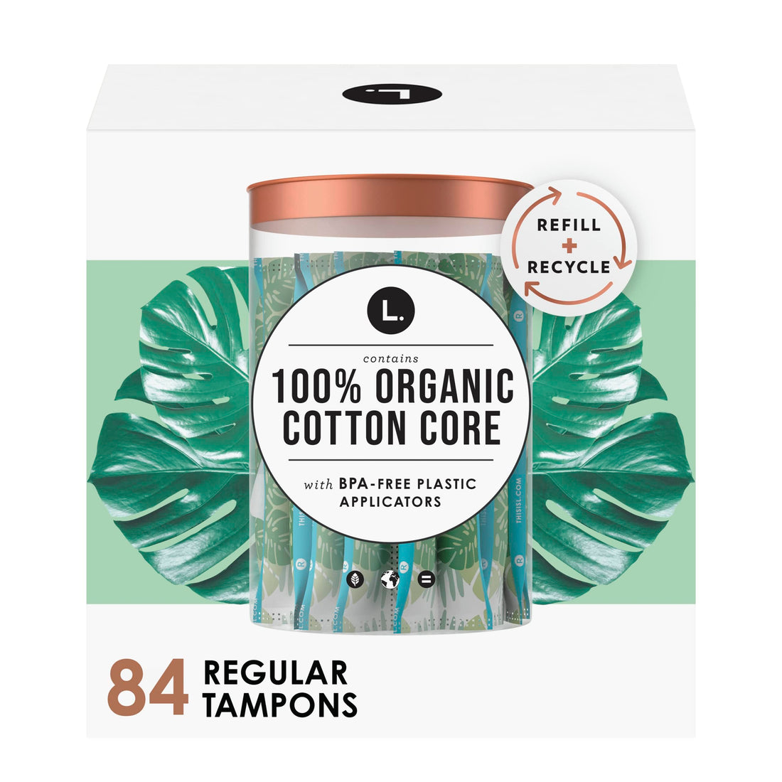 L. Organic Cotton Tampons - Regular 42 Count x 2 Packs (84 Count Total) (Packaging May Vary) L. buy supplements canada