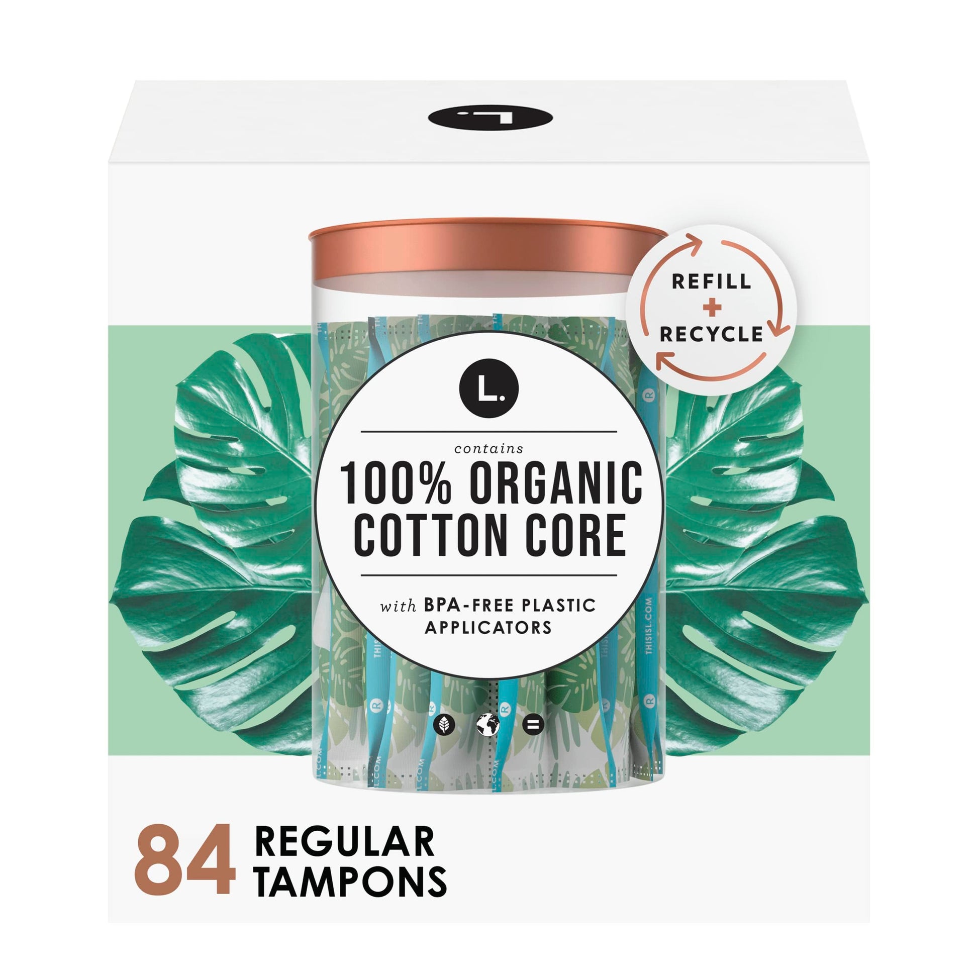 L. Organic Cotton Tampons - Regular 42 Count x 2 Packs (84 Count Total) (Packaging May Vary) L. buy supplements canada
