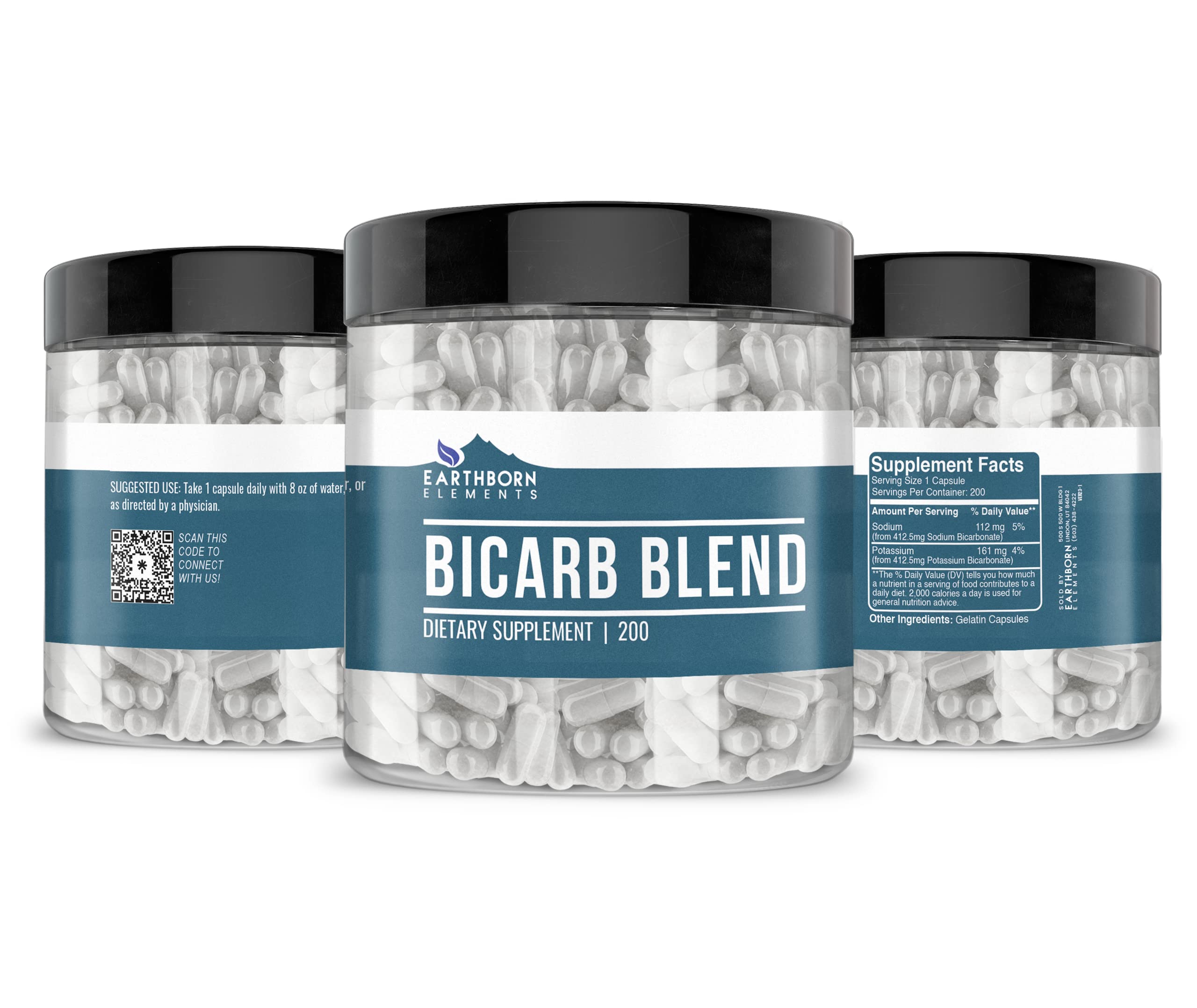 Earthborn Elements Bicarb Blend 200 Capsules, Pure & Undiluted, No Additives Earthborn Elements buy supplements canada