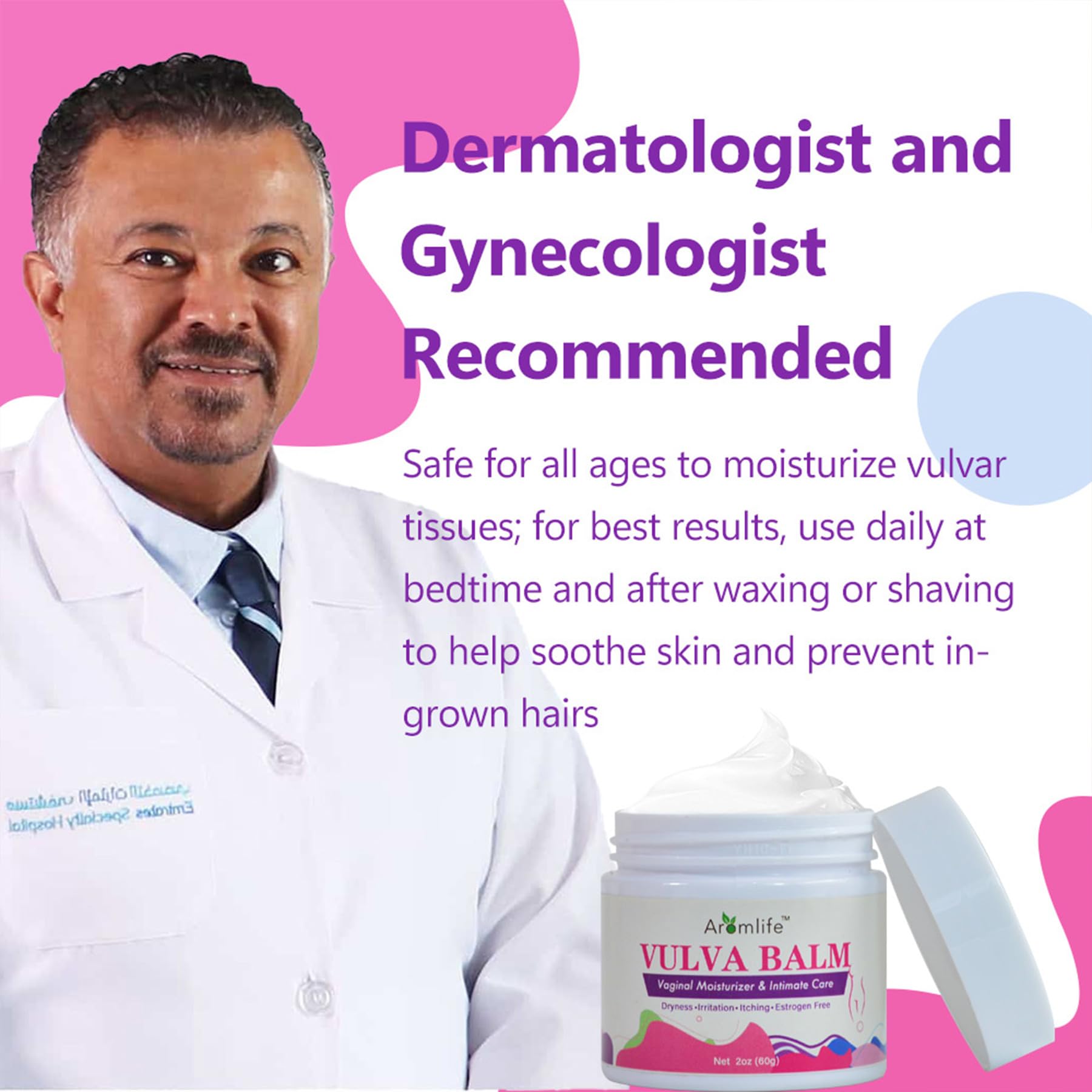 Aromlife Vulva Moisture Balm Cream, for Female Dryness Cure and Support Itching Irritation, Aromlife buy supplements canada
