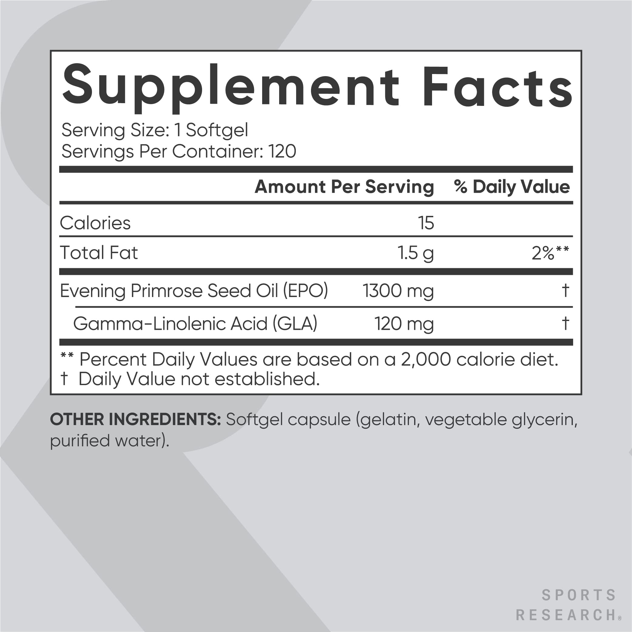 Sports Research Evening Primrose Supplement from Cold Pressed Oil Sports Research buy supplements canada