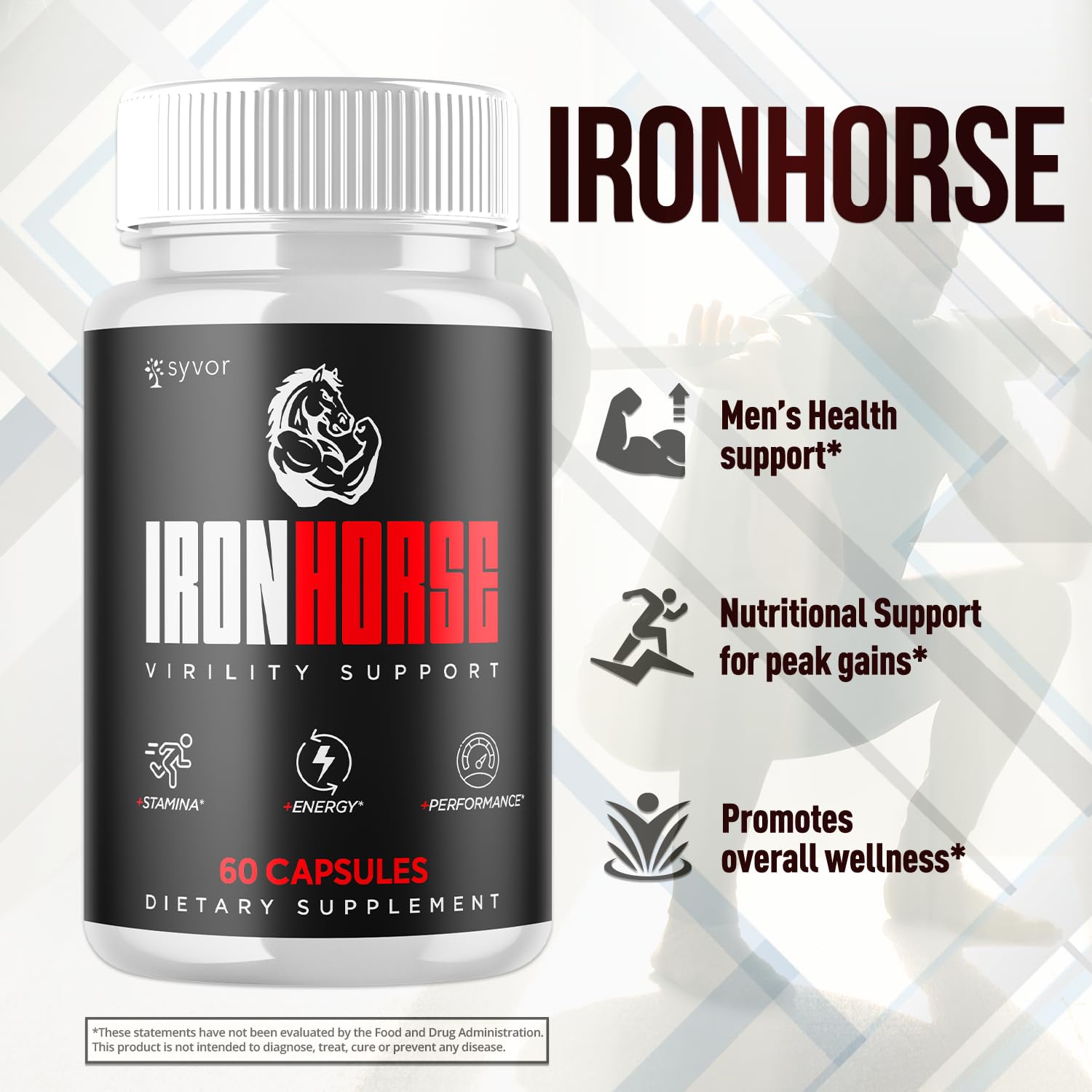Iron Horse Supplement Pills, Official Iron Horse Pills for Men with All Natural Ingredients, Advanced IronHorse Capsules Designed to Support Health and Wellness with Premium Vitamins (60 Capsules) Syvor buy supplements canada