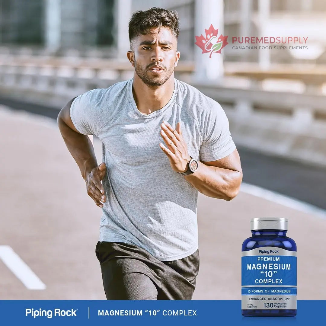 Piping Rock Magnesium 10 in One Complex | 130 Capsules | Supplement for Men and Women | Vegetarian, Non-GMO, Gluten Free Piping Rock buy supplements canada