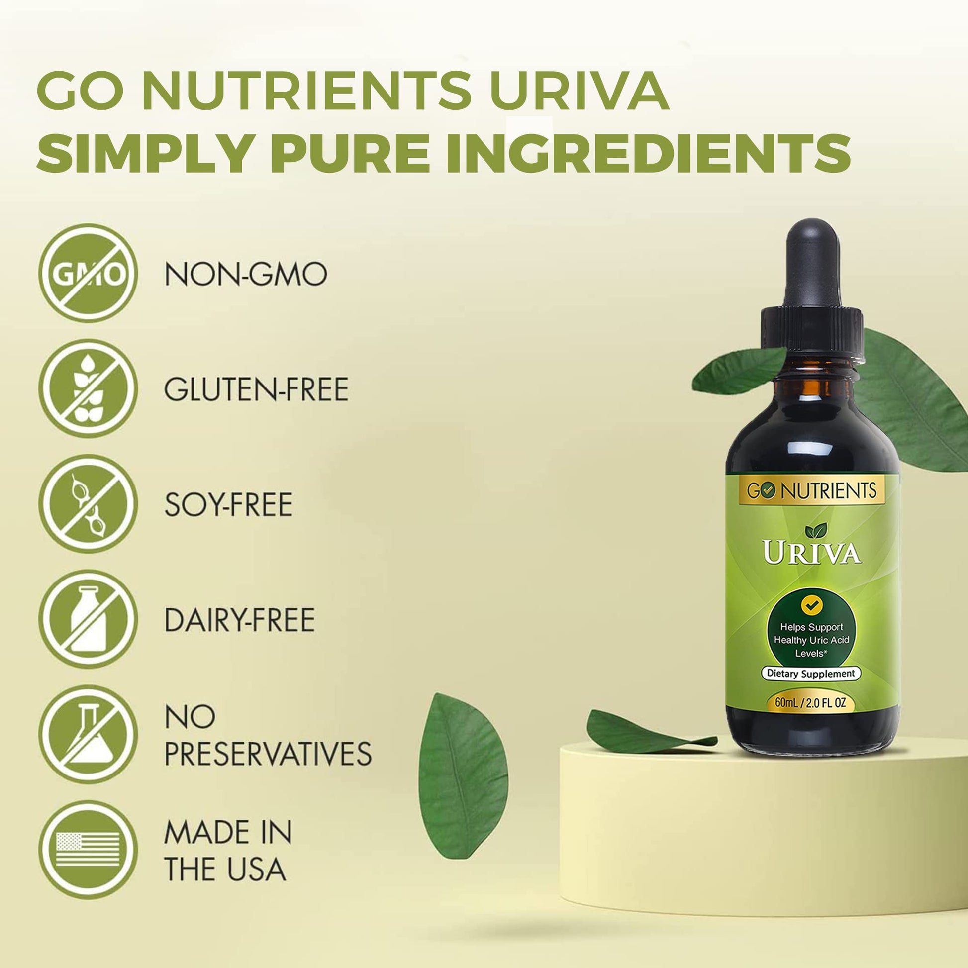 Go Nutrients Uriva Advanced Uric Acid Flush Cleanse with Tart Cherry Extract Celery Seed Extract Turmeric Go Nutrients buy supplements canada