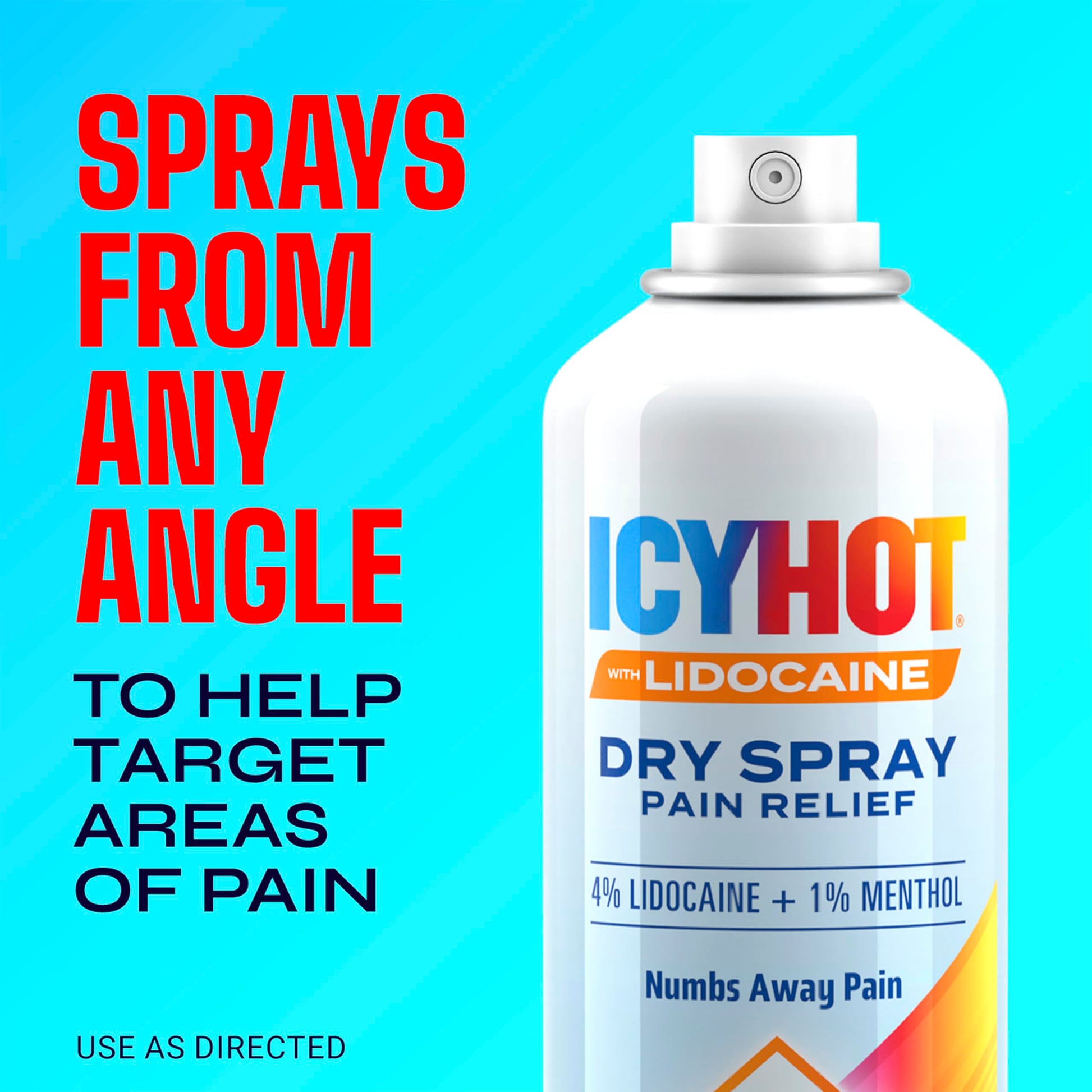 Icy Hot Lidocaine Pain Relief Dry Spray, Numb Aggravated Nerves with Max Strength Lidocaine 4% and Menthol 1%, Fast-Acting Pain Relief for Minor Pain, Backaches, Sprains and Strains, 4 oz Icy Hot buy supplements canada