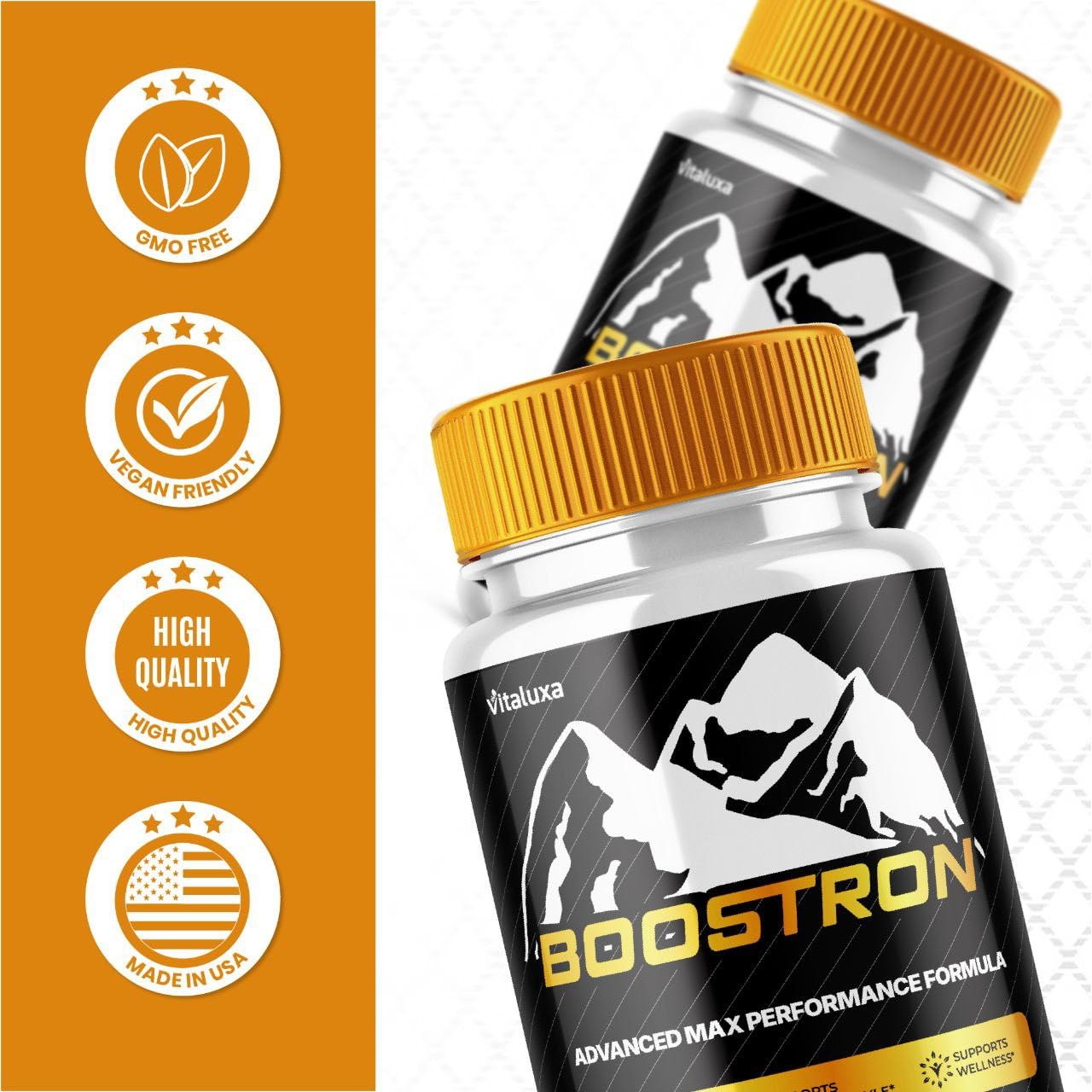 Boostron Capsules, Boostron Supplement Pills - Boostrom Maximum Strength Performance Blend Premium Advanced Formula All Natural Ingredients for Advanced Health Vitamin Support Reviews (60 Capsules) Vitaluxa buy supplements canada