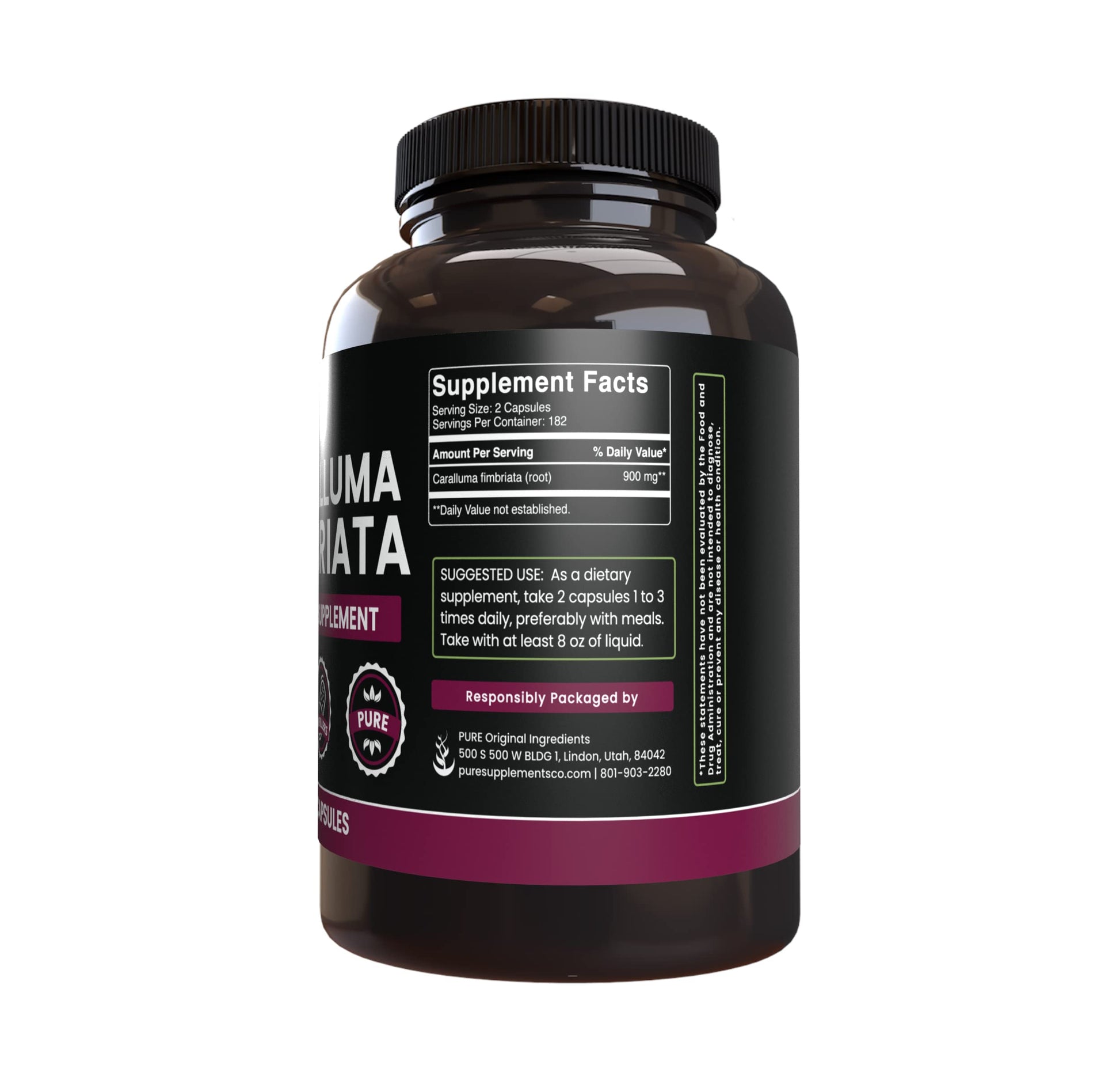 PURE ORIGINAL INGREDIENTS Caralluma Fimbriata (365 Capsules) No Magnesium Or Rice PURE ORIGINAL INGREDIENTS buy supplements canada