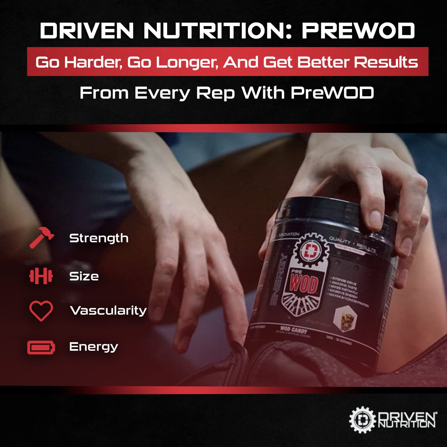Driven PREWOD Energy Matrix, 50 Servings - Pre-Workout Supplement with Caffeine Driven Nutrition buy supplements canada