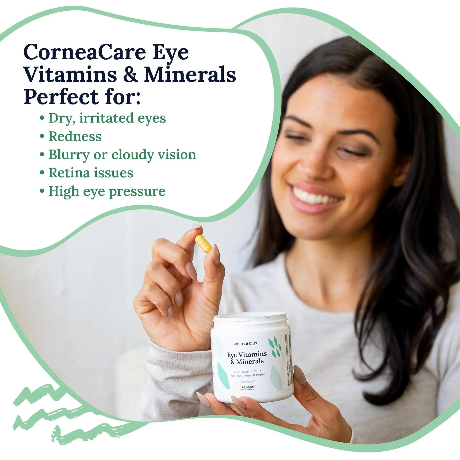 CorneaCare Vitamins and Minerals | Multivitamin for Vision & Health | Dry Eye Supplements | 60 Tablets CorneaCare buy supplements canada