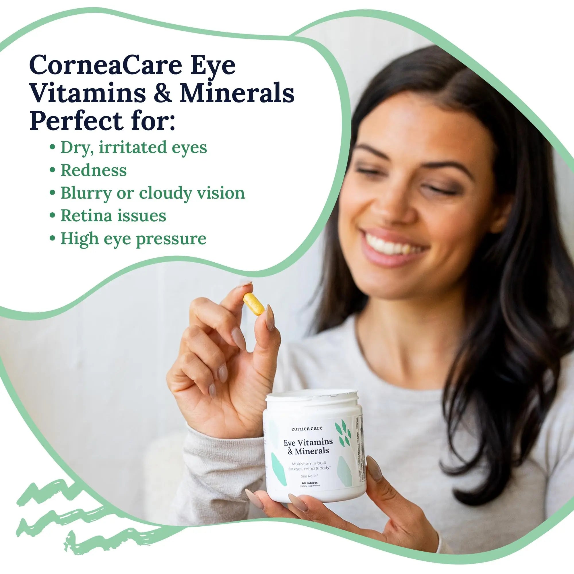 CorneaCare Vitamins and Minerals | Multivitamin for Vision & Health | Dry Eye Supplements | 60 Tablets CorneaCare buy supplements canada