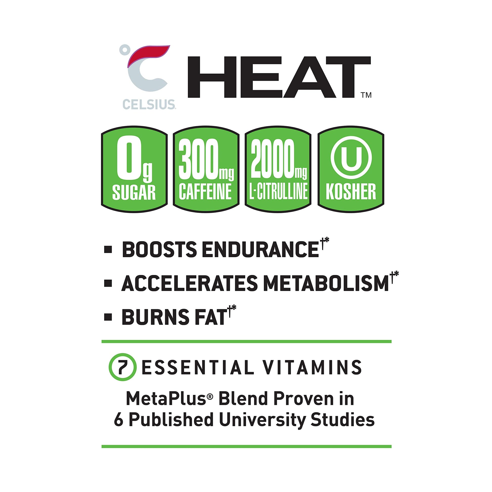 CELSIUS HEAT Performance Energy Drink, Cherry Lime, 16 Fl Oz (Pack of 12) CELSIUS buy supplements canada