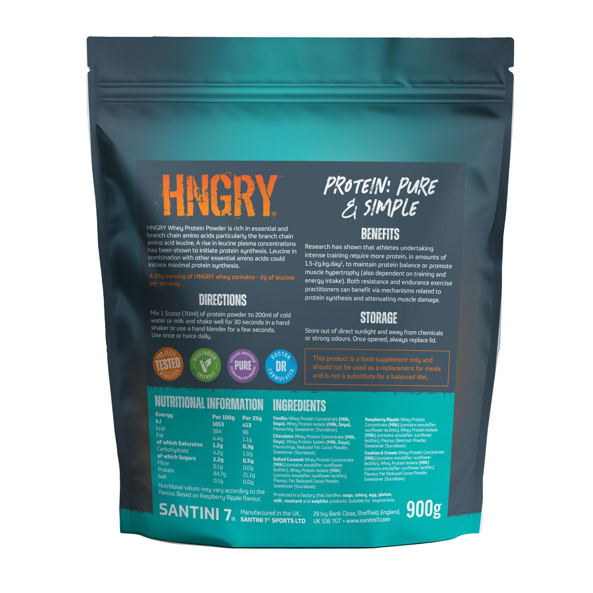 HNGRY Protein Whey Protein Powder Shake with 80% Protein Whey, 900g and 36 Servings HNGRY Protein buy supplements canada