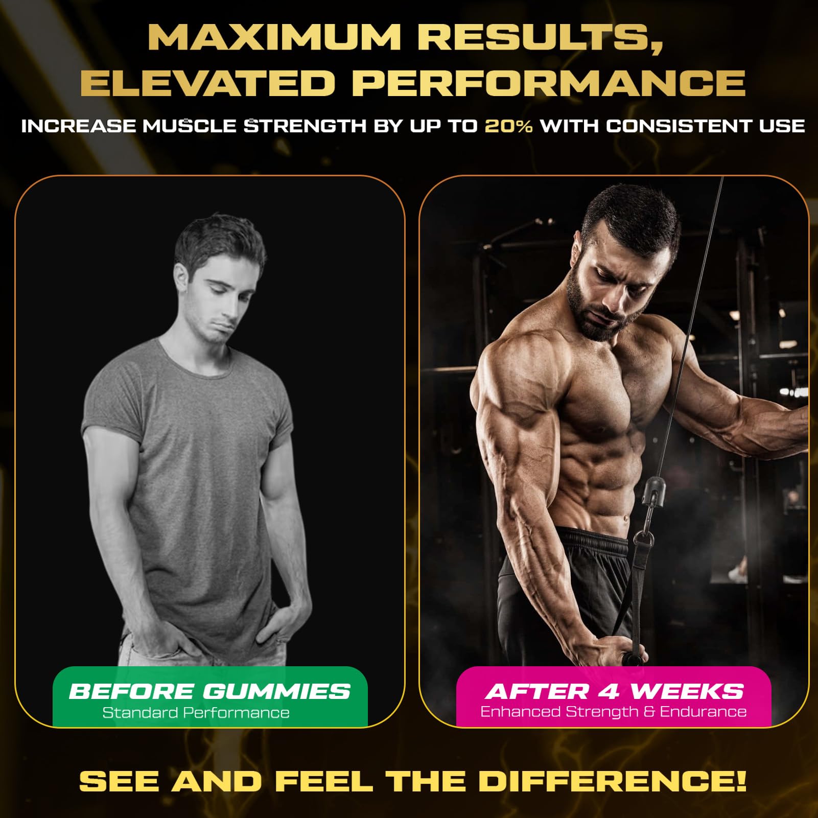 ZyterX Creatine Monohydrate Gummies for Men & Women, 9000MG Creatine Gummies Sugar Free with L-Taurine, BCAA 2:1, B12 B6 for Boost Strength, Focus & Endurance, ZyterX buy supplements canada