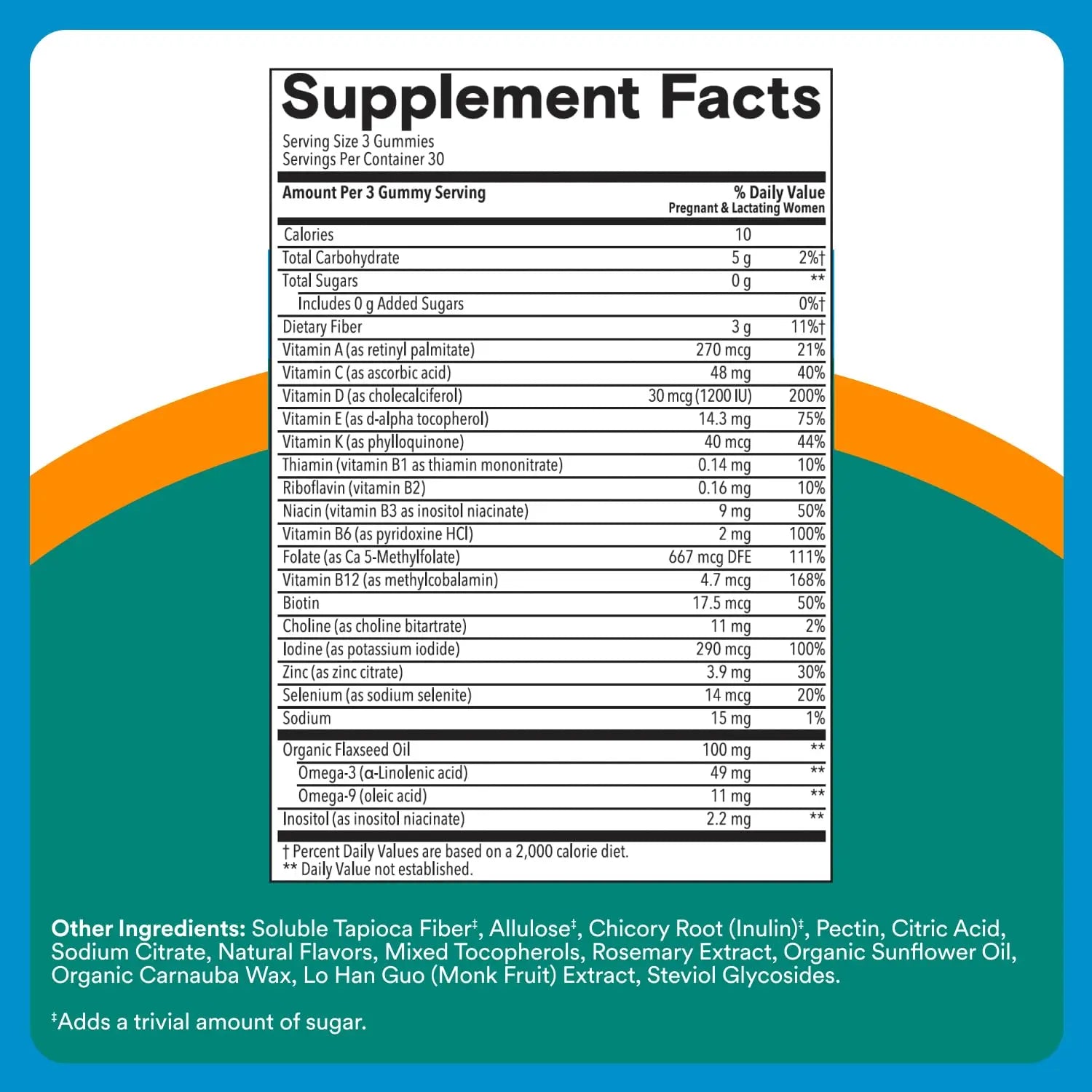 SmartyPants Zero Sugar Prenatal Multivitamin Gummies: Choline, Methylfolate, Omega 3 (ALA), Vitamin D3, C, Vitamin B12, B6, A, K, Zinc, Biotin SmartyPants buy supplements canada