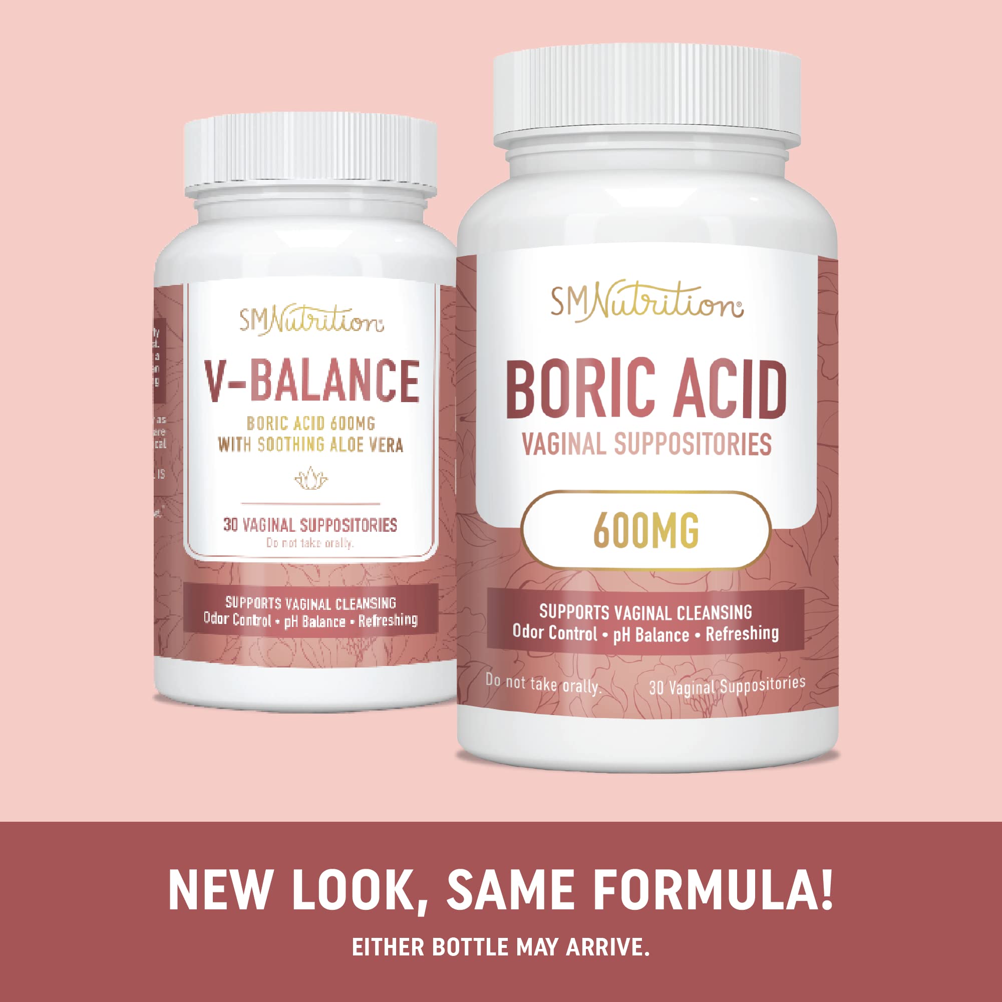 Boric Acid Suppositories for Women | 600mg | for pH Balance, Vaginal Odor & Itching | Feminine Intimate Health SMNutrition buy supplements canada