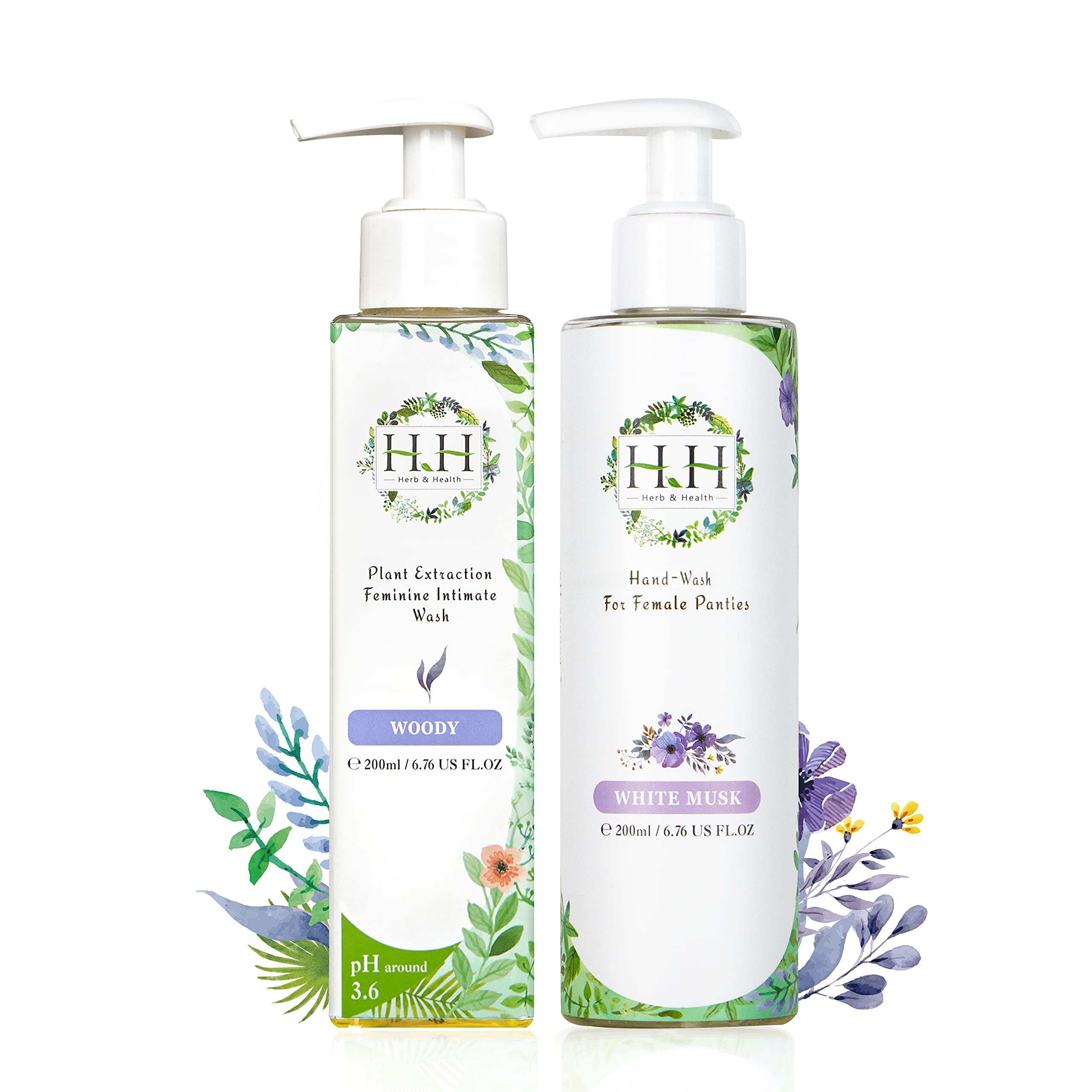 Feminine Wash+Panties Stain Remover Detergent - Natural Essential Oil Scent Vaginal Wash Women HH Herb & Health buy supplements canada