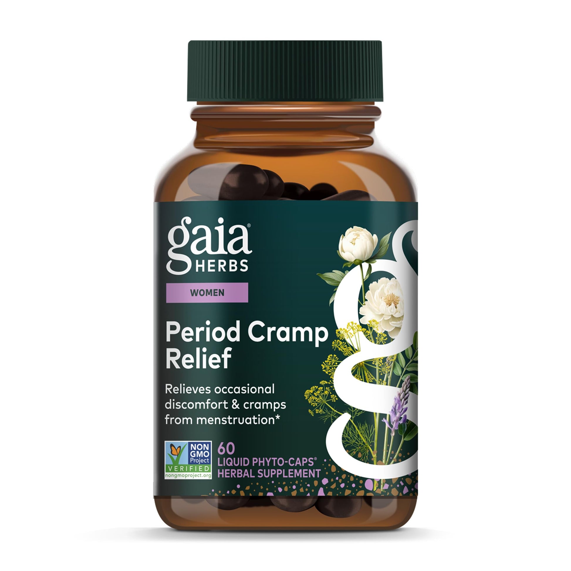 Gaia Herbs Cramp Relief - Herbal Supplement for Period Cramp Relief* - Made with Fennel Seed, Licorice Root & More - 60 Vegan Liquid Phyto-Caps (60 Servings) Gaia Herbs buy supplements canada