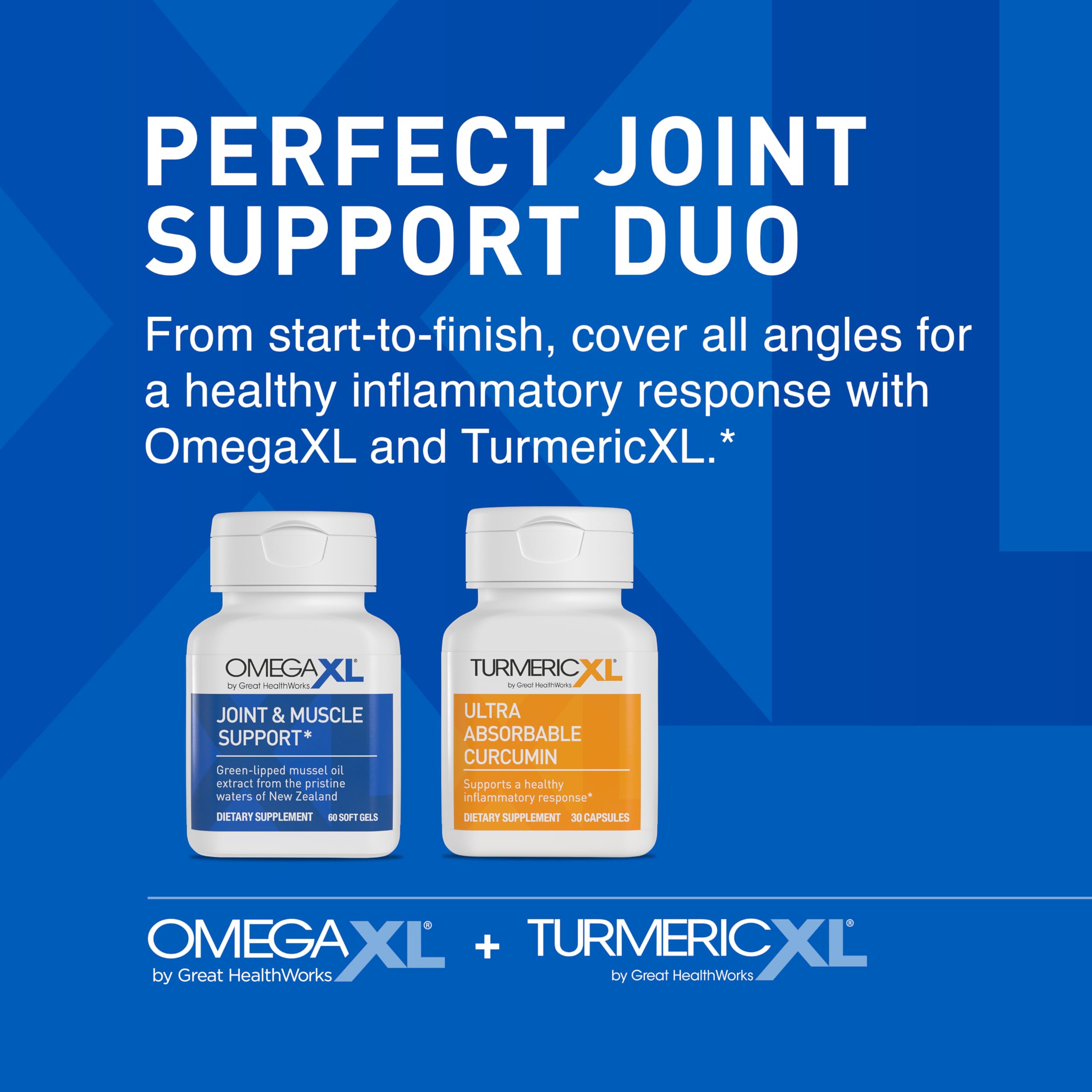OmegaXL Powerful Joint and Muscle Support Supplement (60 Count) & TurmericXL (30 Count) OmegaXL buy supplements canada
