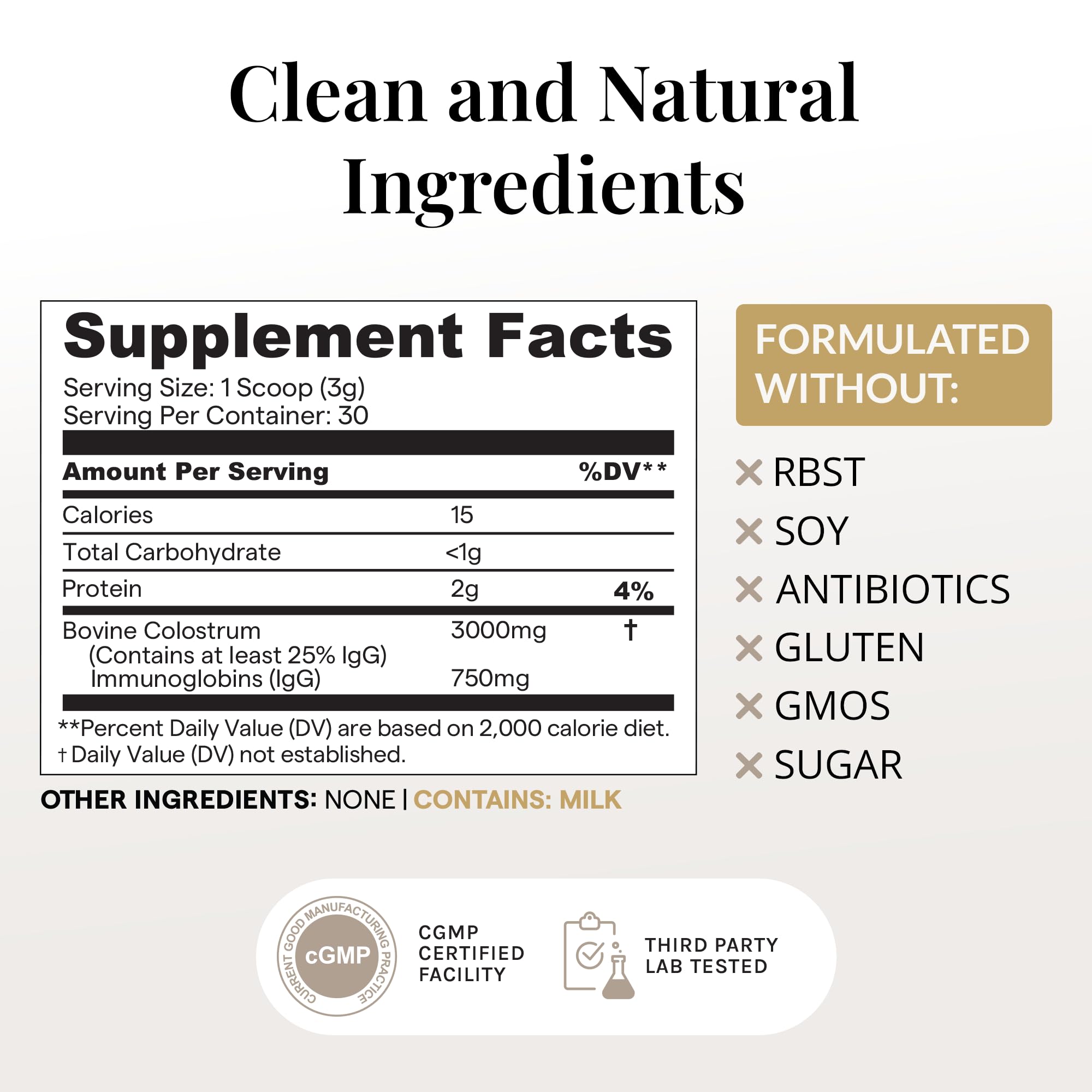 Elavite Bovine Colostrum Powder (Unflavored) Grass Fed Colostrum Supplement for Gut Health, Immune Support Healthy Hair, Skin & Nails - 30 Servings Elavite buy supplements canada