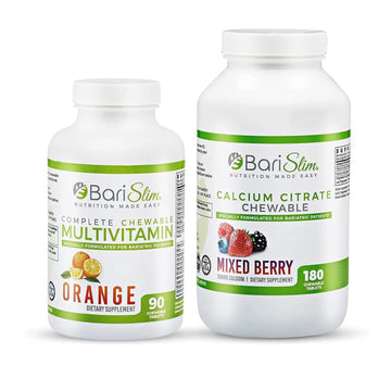 BariSlim Bariatric Calcium Citrate & Complete Chewable Multivitamin - Bariatric Vitamin and Supplement for Post Bariatric Surgery Including Gastric Bypass and Gastric Sleeve BariSlim buy supplements canada