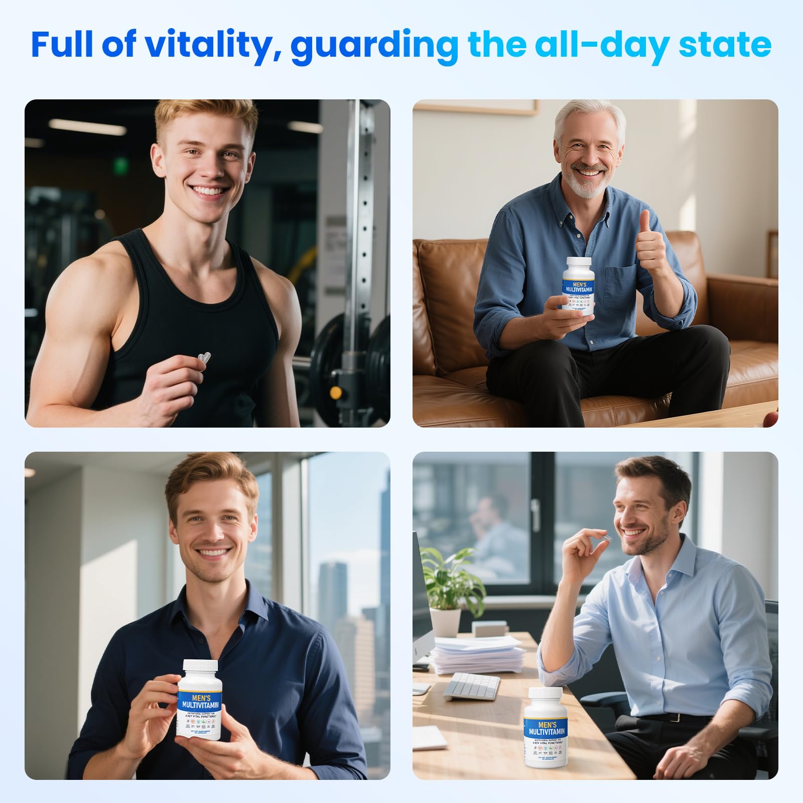 ssumiao Men's Multivitamins Contain 50+ Nutrients Including Vitamin D Daily, Supplement with Vitamin B12, Zinc, Magnesium, Men's Once Daily Multivitamin - 60 Tablets ssumiao buy supplements canada