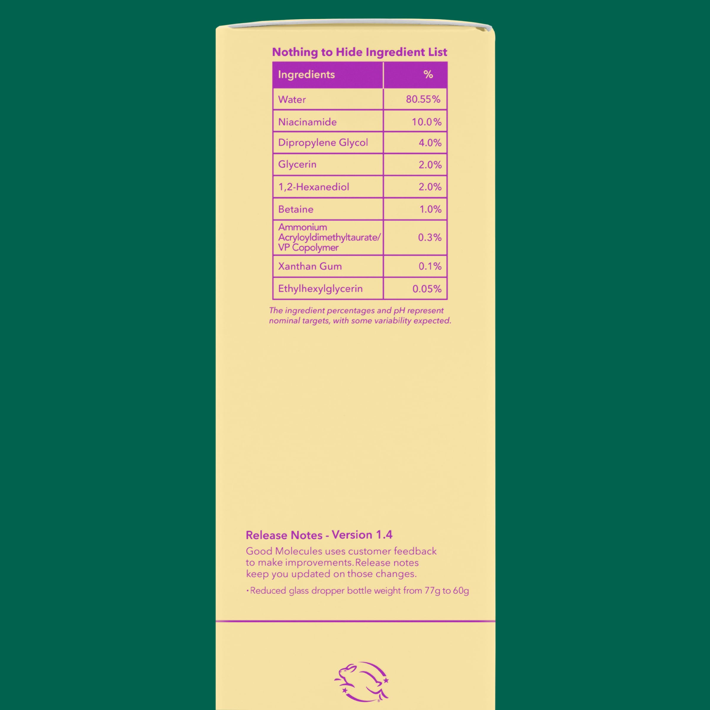 Good Molecules Niacinamide Serum - 10% Niacinamide Balancing B3 Facial Good Molecules buy supplements canada