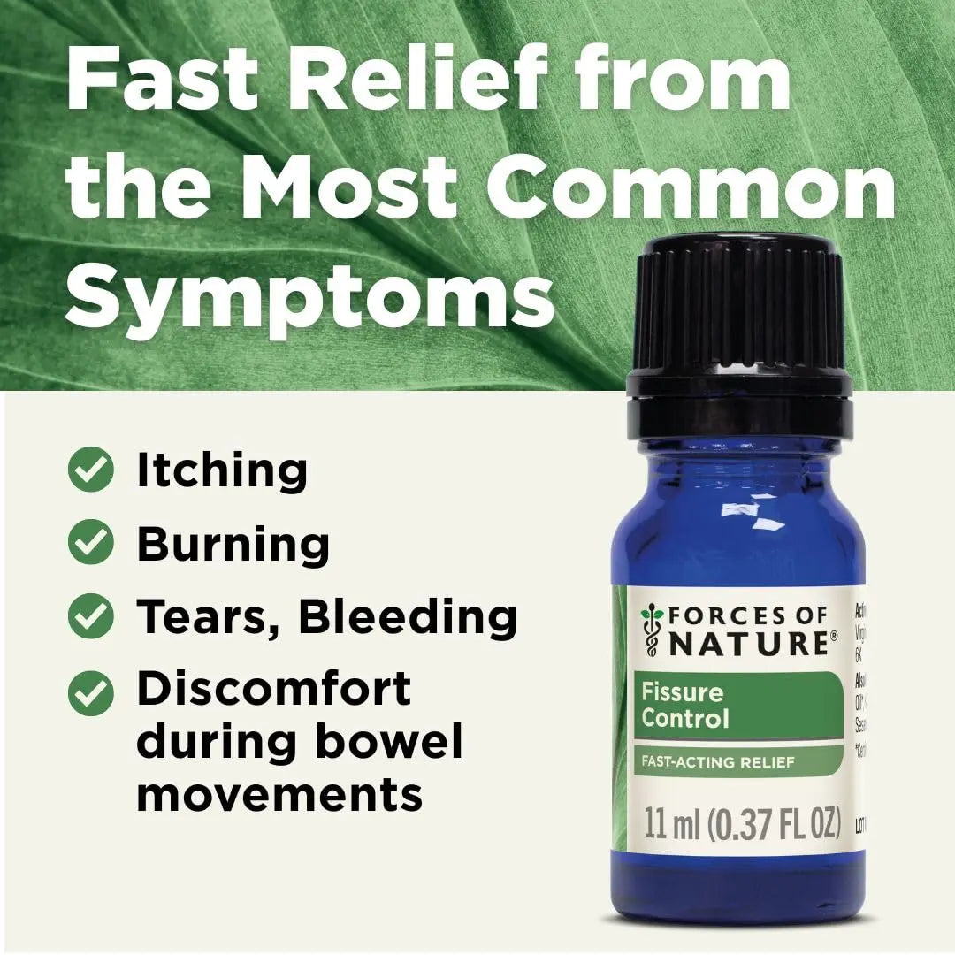 Forces of Nature Fissure Control, Organic Homeopathic Treatment with Witch Hazel for Anal Fissures, Hemorrhoid Related Irritation & Discomfort, Fast, Natural Topical Relief, 0.37 FL OZ Forces of Nature buy supplements canada