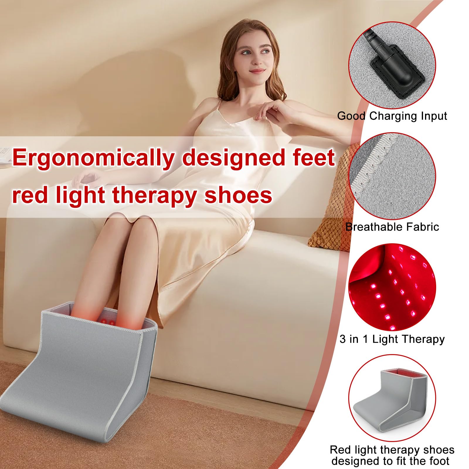 Red Light Therapy Boot for Feet, Infrared Light Therapy Slipper for Perfect Foot Care, Ideal for Ankle Rutollmit buy supplements canada