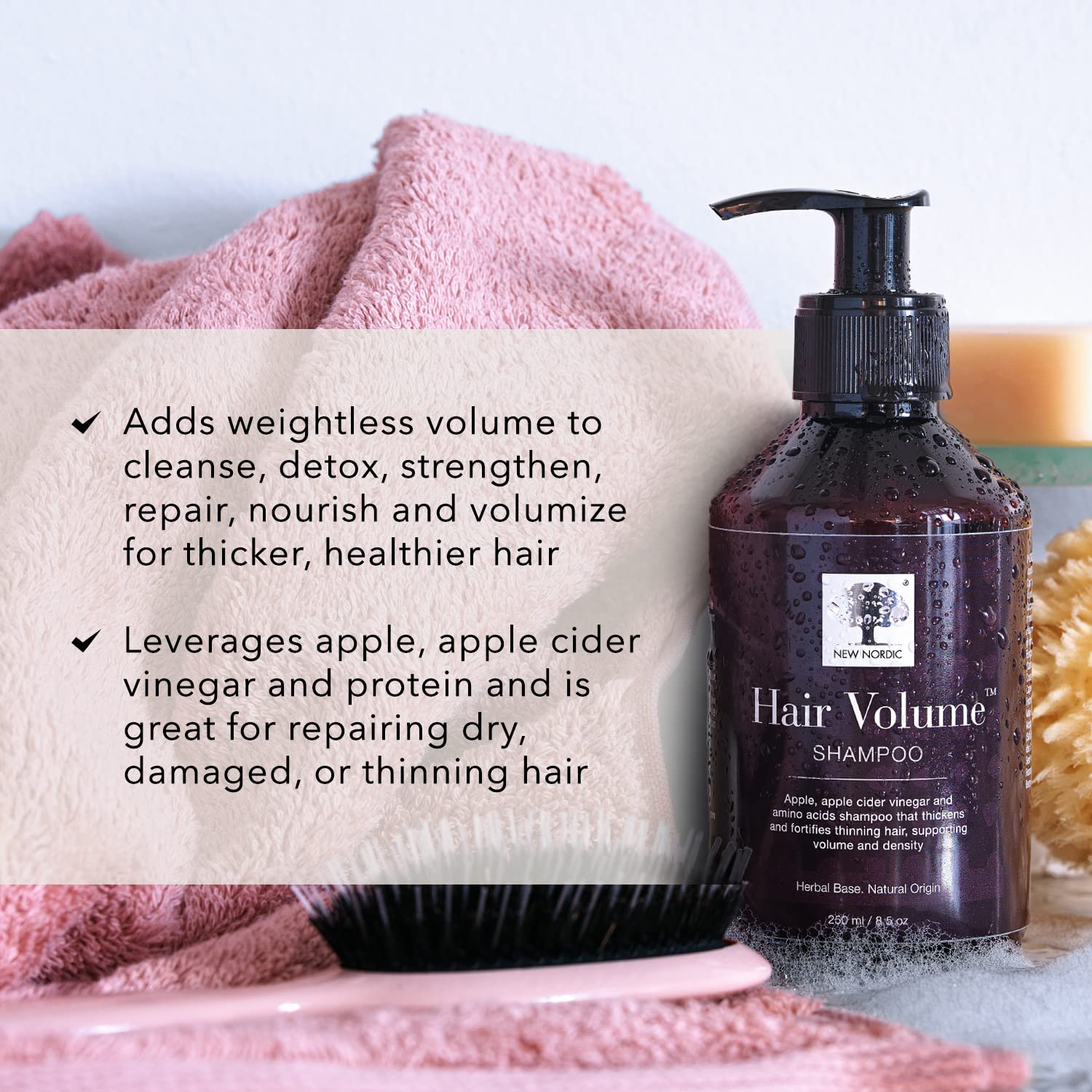 New Nordic Hair Volume Shampoo 250ml - Herbal Volumising Shampoo For Dry Damaged Hair - Suitable for Men and Women NEW NORDIC buy supplements canada