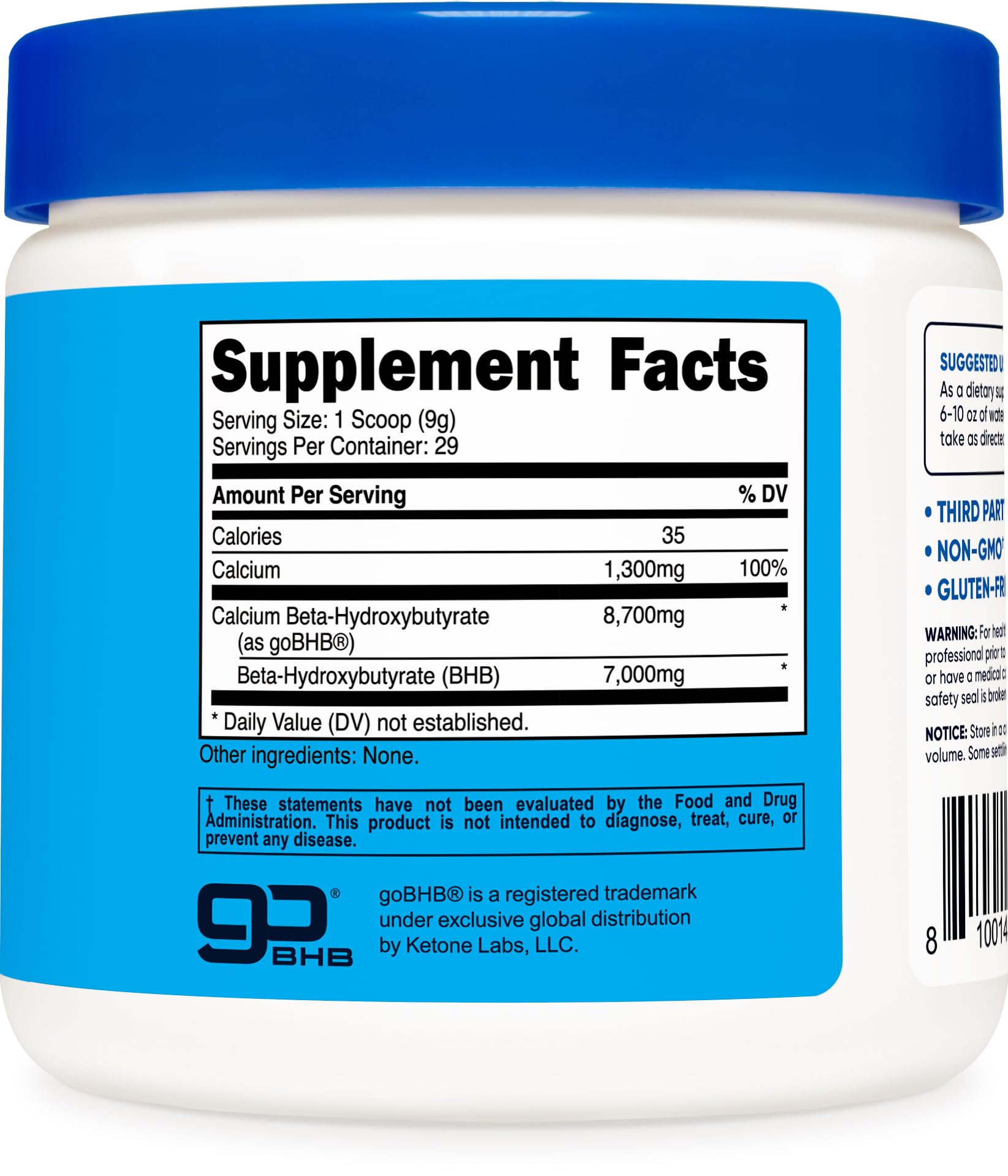 Nutricost Calcium BHB (250g) Unflavored - Calcium Ketone Salt - Non-GMO Gluten-Free Nutricost buy supplements canada