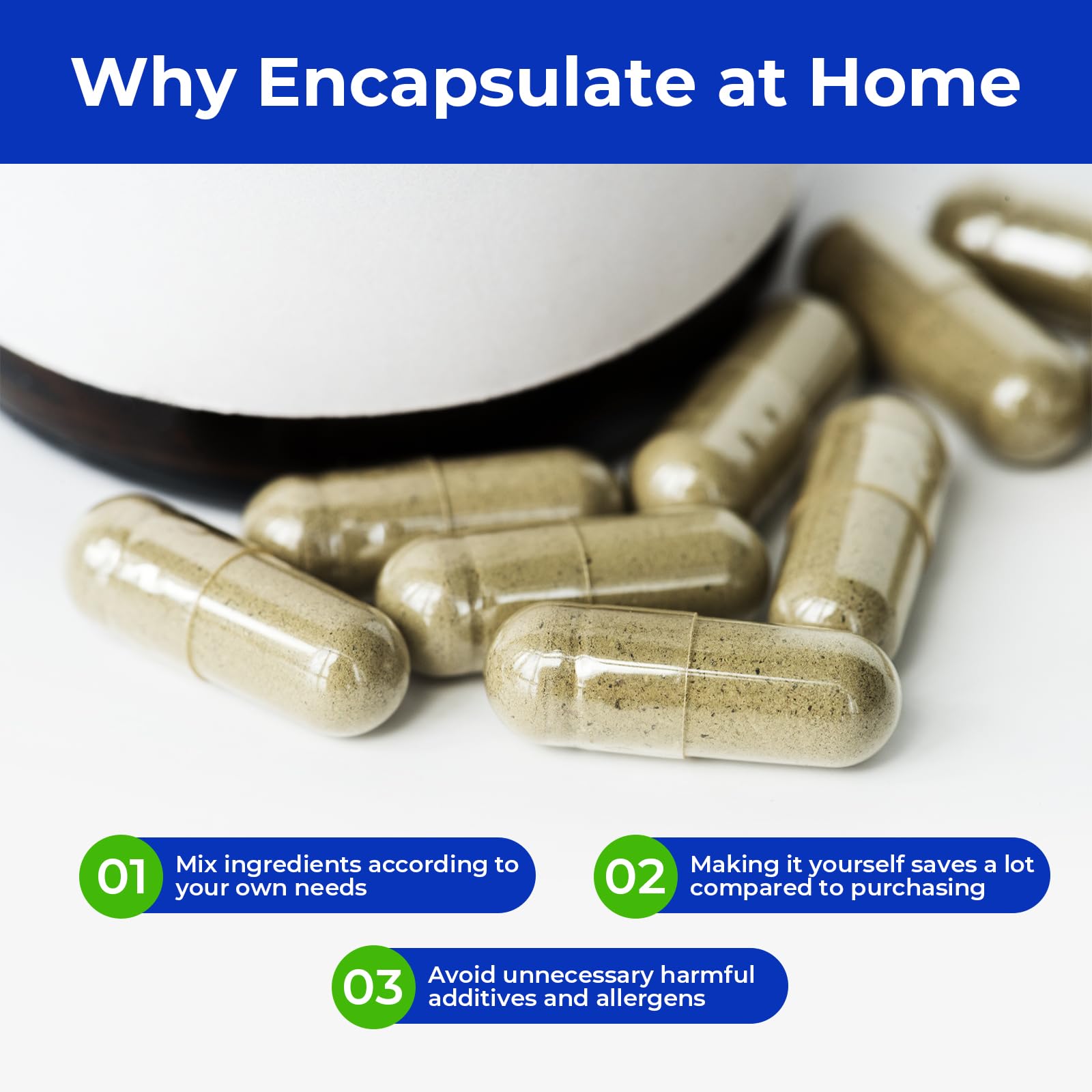 ATLEMISME Empty Vegan Capsules Size 3 - Vegan Capsules DIY Vegetable Capsule Filling - Veggie Caps with 2 Micro Lab Spoons for Capsule Filling ATLEMISME buy supplements canada