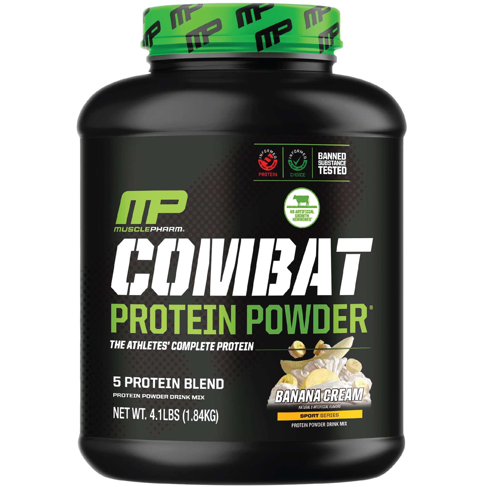 MusclePharm Combat Protein Powder, Banana Cream - 4 lb - Gluten Free - 52 Servings Muscle Pharm buy supplements canada