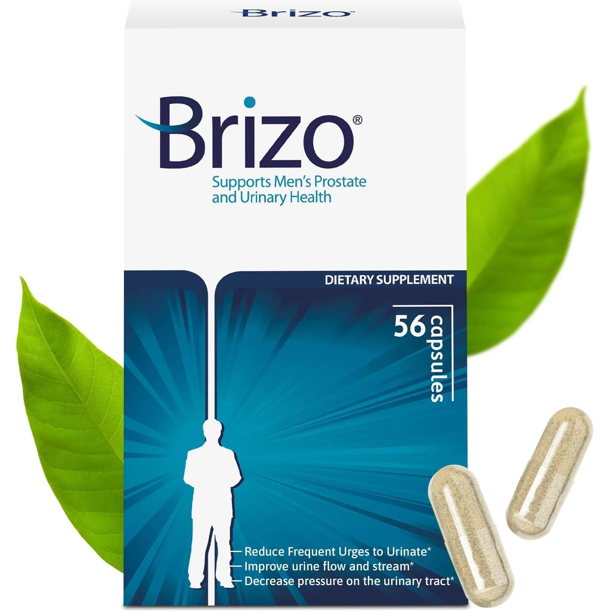 Brizo Prostate Health Supplements for Men - Herbal Capsules for Mens Urinary Health - Reduce Frequent Urination - 1 Month Supply Brizo buy supplements canada