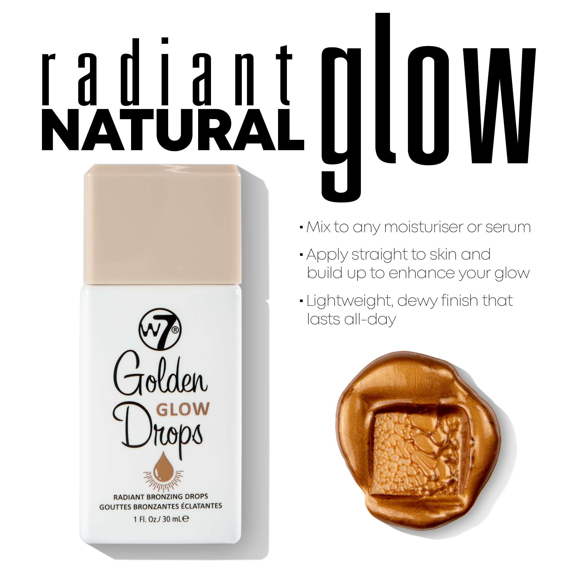 W7 Golden Glow Drops - Liquid Bronzing Drops For Flawless Skin & A Radiant Finish W7 buy supplements canada