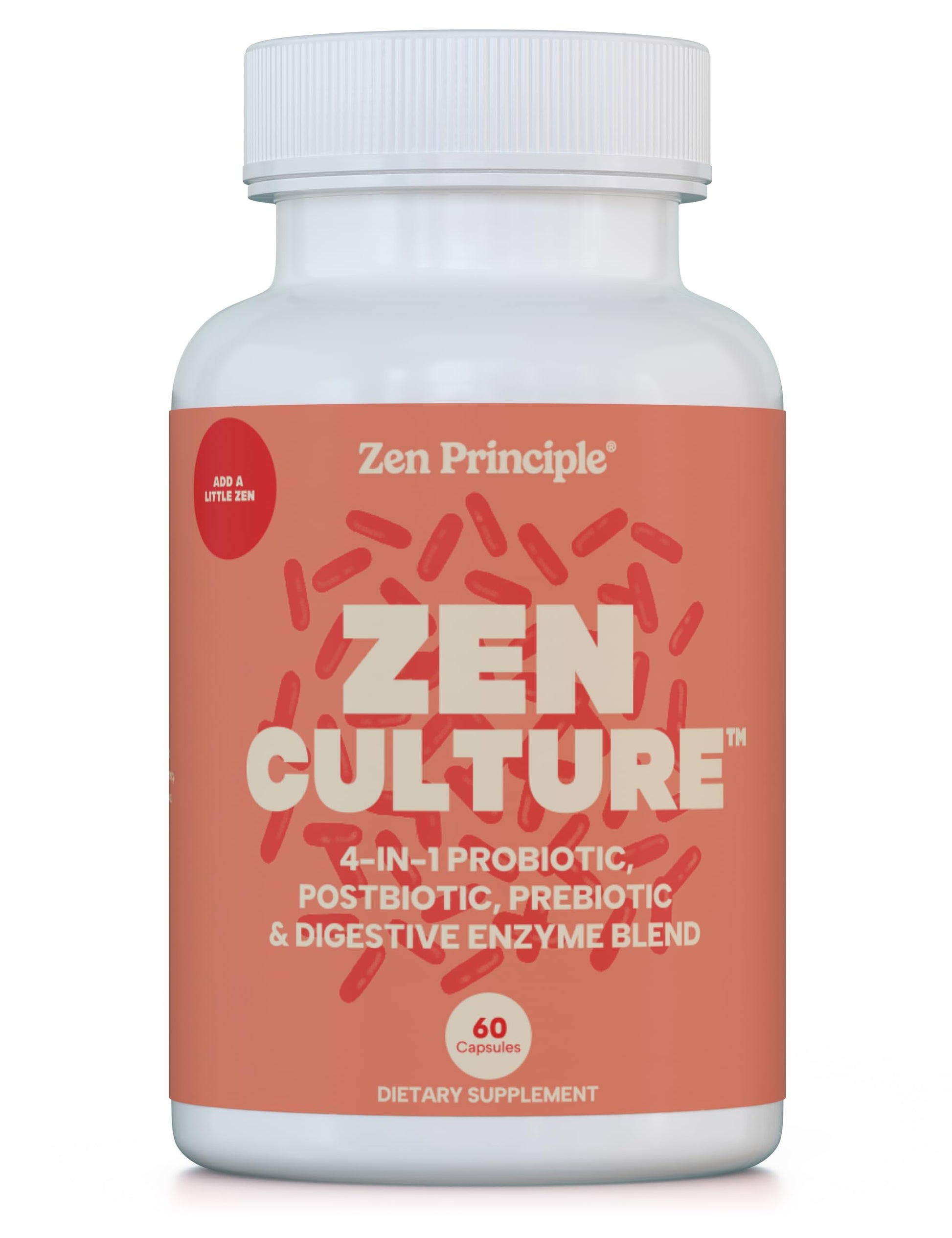 Zen Principle Zenculture™ – 4-in-1 Synbiotic Supplement (Probiotic + Prebiotic + Postbiotic + Digestive Enzymes) with CoreBiome®. Anti Bloating, Immune & Brain-Gut Health. 60 Capsules Zen Principle buy supplements canada