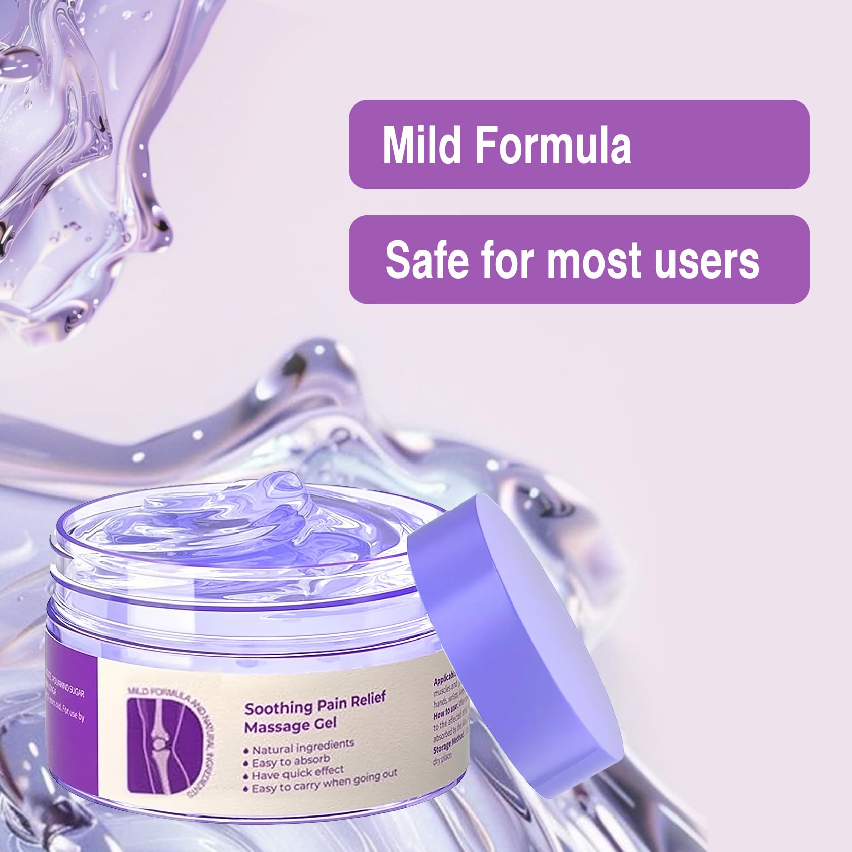 2 PCS Joint Gel Purple Gel，Soothing Pain Relief Massage Cream，Full-Body Joint Effective Soothes for Knees, Lumbar, Hands, Neck and Shoulders PERVALA buy supplements canada