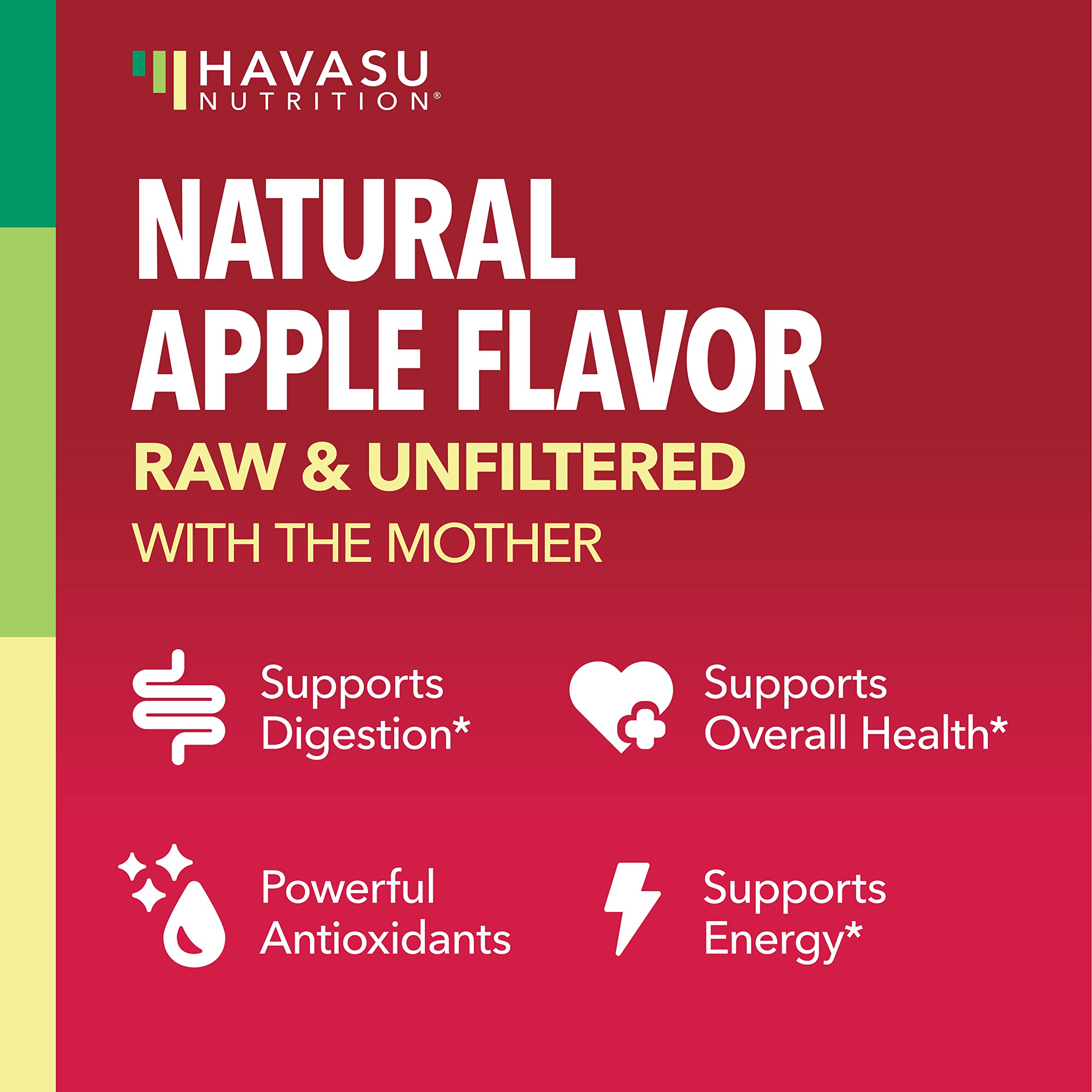 Organic Apple Cider Vinegar Gummies Detox | The Mother Enzyme | ACV Gummy HAVASU NUTRITION buy supplements canada