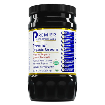Premier Research Labs Premier Organic Greens - Super Greens Powder, Greens Superfood Powder for Drinks, Green Juice, Nutrition Support, Supergreens for Men & Women, Spinach, Alfalfa, Chlorella - 10 oz Premier Research Labs buy supplements canada