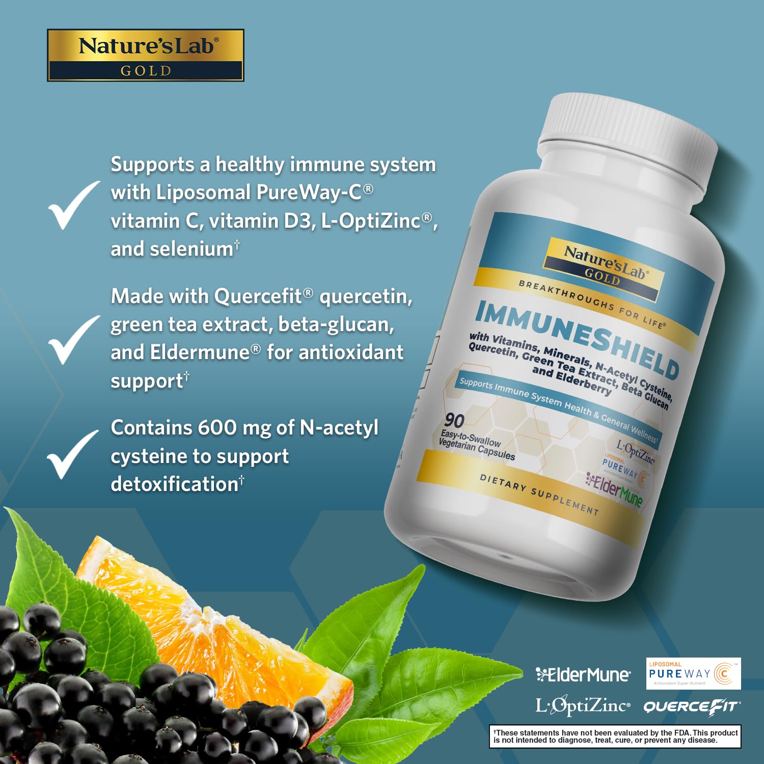 Nature's Lab Gold ImmuneShield - Supports Immune System Health & General Wellness* - 90 Capsules (30 Day Supply) Nature's Lab buy supplements canada