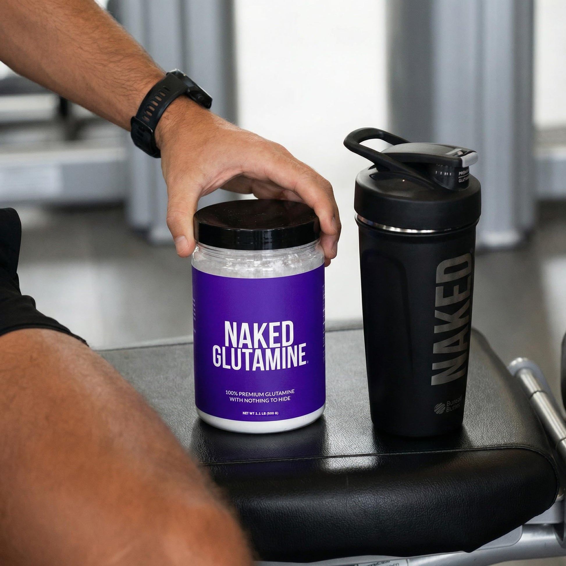 Pure L-Glutamine Made in The USA - 100 Servings - 500g, 1.1lb Bulk, Vegan, Non-GMO, Gluten and Soy Free. Minimize Muscle Breakdown & Improve Protein Synthesis. No Additives NAKED buy supplements canada