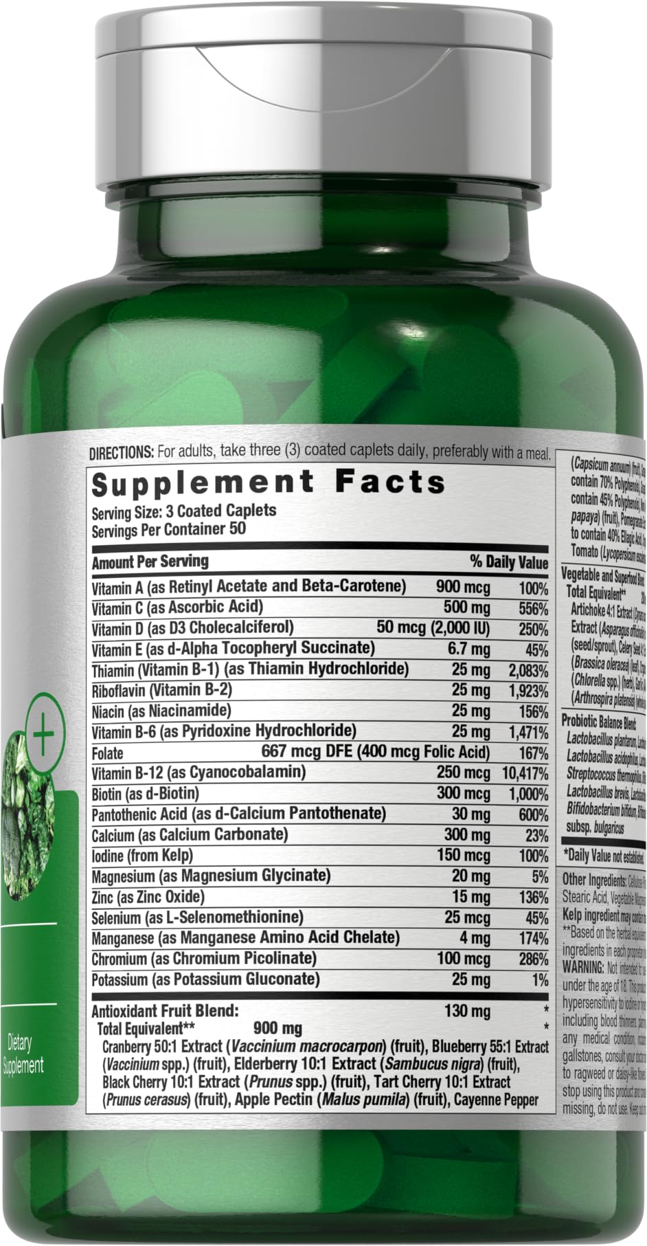Horbäach Super Greens Supplement with Probiotics | 150 Caplets | Non-GMO, and Gluten Free Horbäach buy supplements canada