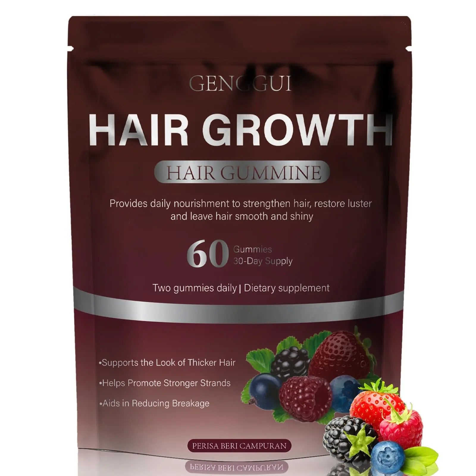 GENGGUI Hair Growth Gummies for Women - Hair Vitamins with Biotin & Silica for Faster Growth - Hair Growth Accelerator Supplement GENGGUI buy supplements canada