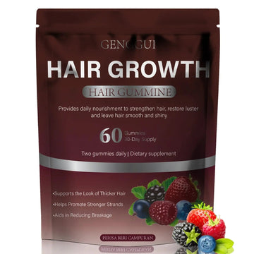 GENGGUI Hair Growth Gummies for Women - Hair Vitamins with Biotin & Silica for Faster Growth - Hair Growth Accelerator Supplement GENGGUI buy supplements canada