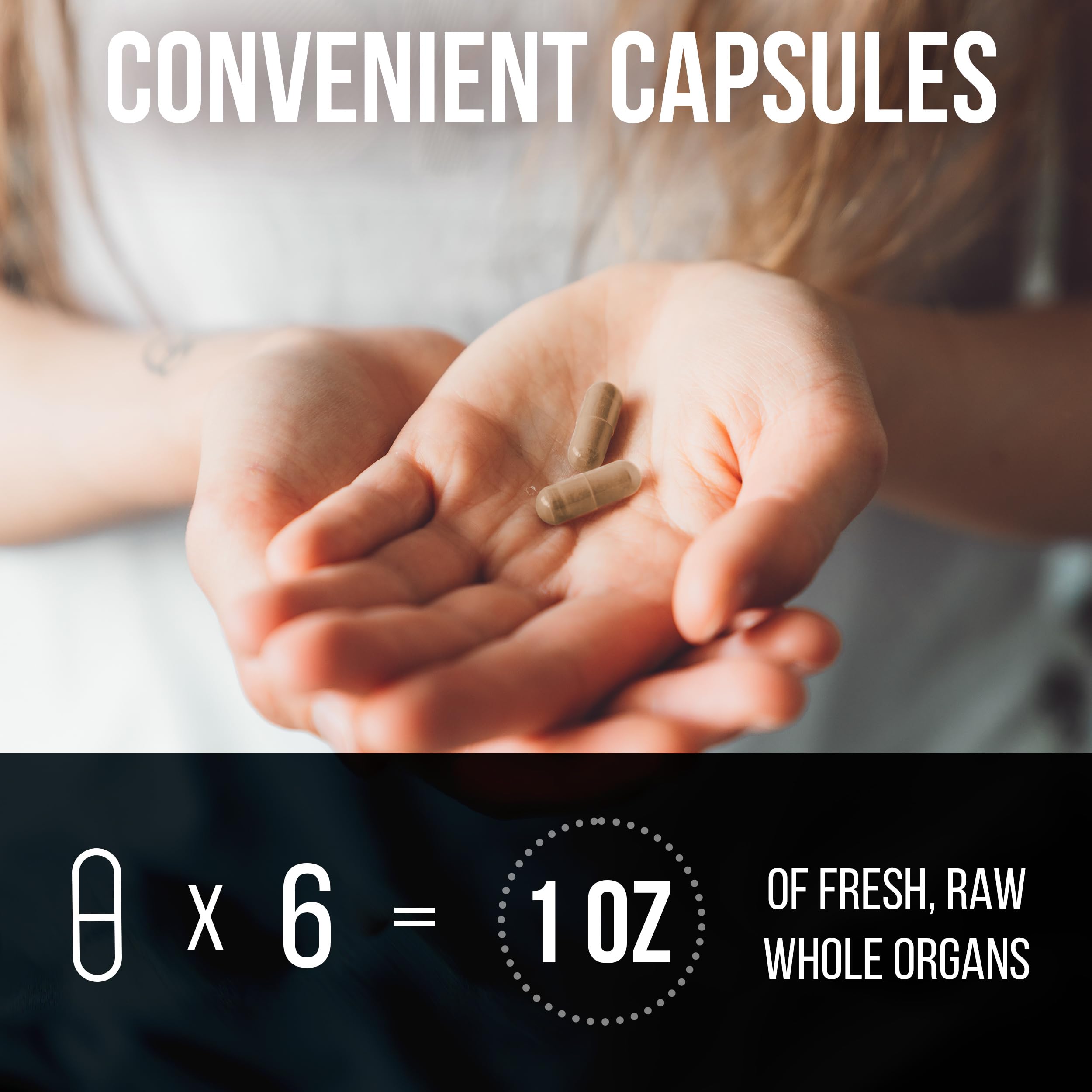 Beef Organ Supplement Complex - 10 Carnivore Grass Fed Proprietary Blend of Liver, Marrow, Brain, Thymus, Spleen, Kidney, Colostrum, Heart, Pancreas, Gallbladder - 180 Caps Carnivore Method buy supplements canada