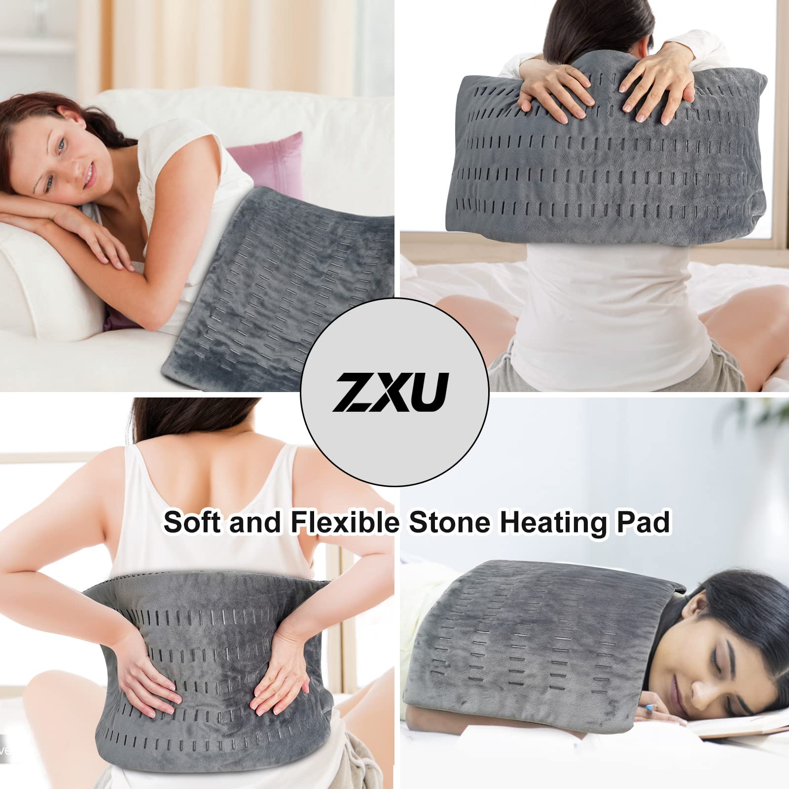 ZXU Jade Stone Heating pad, Nature Jade Electric Heating Pad for Back Pain and Cramps Relief,XL King Size Hot Heated Pad with 12 Heat Level,1-24h Auto-Off,Stay on Function, Hot Heated Pad ZXU buy supplements canada